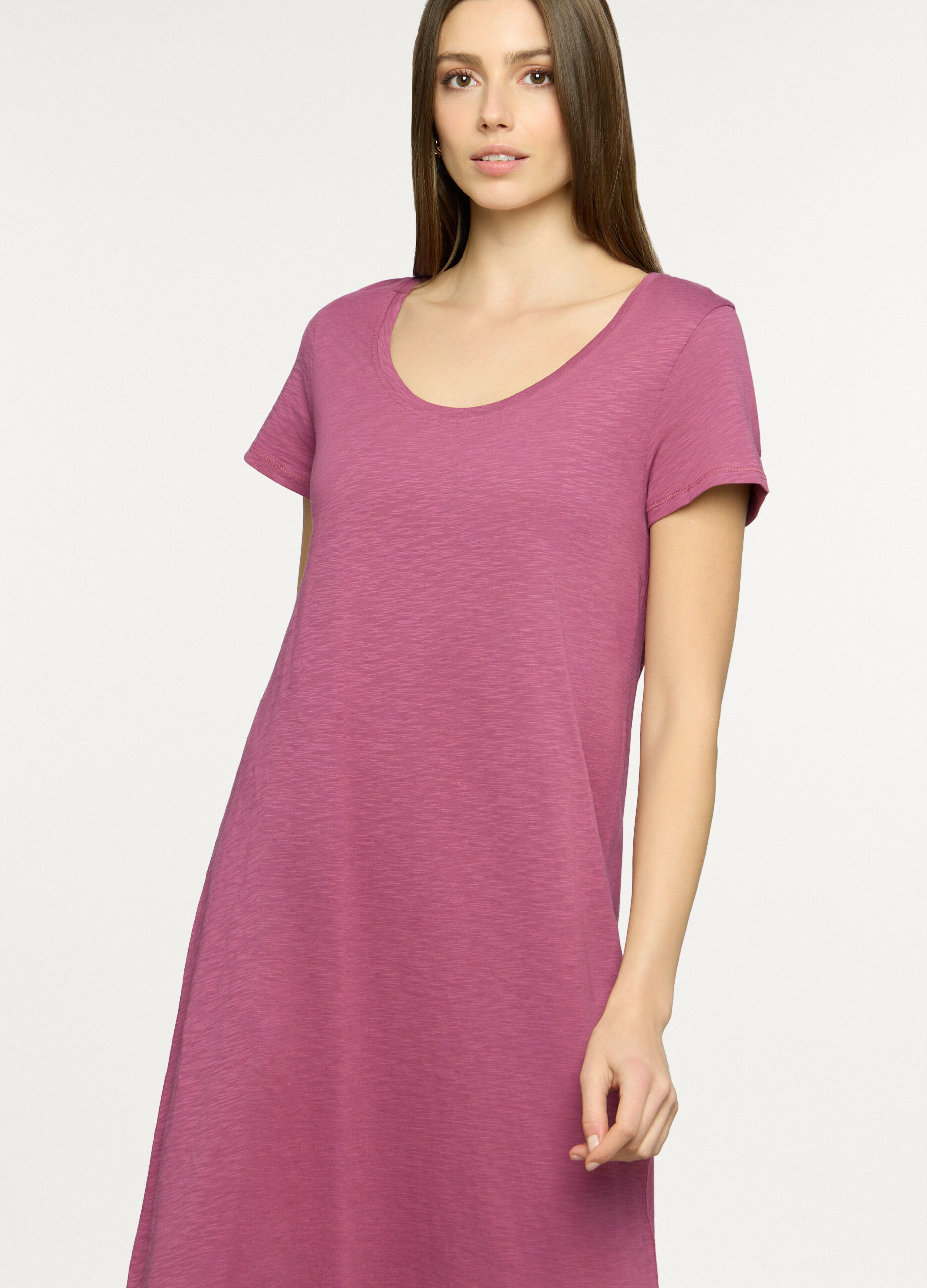 Abito lungo in jersey slub donna_2