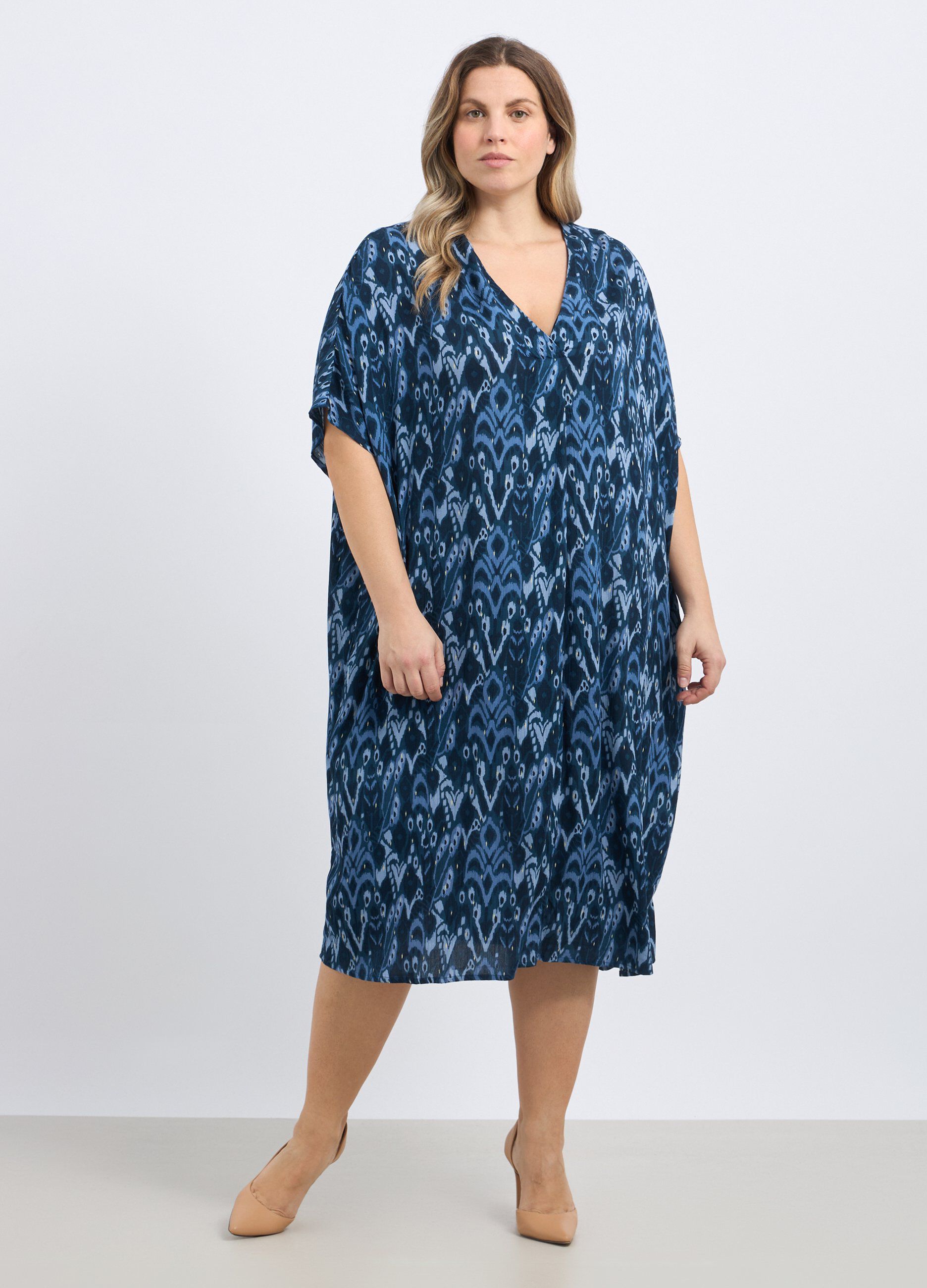 Abito lungo in pura viscosa donna curvy_0
