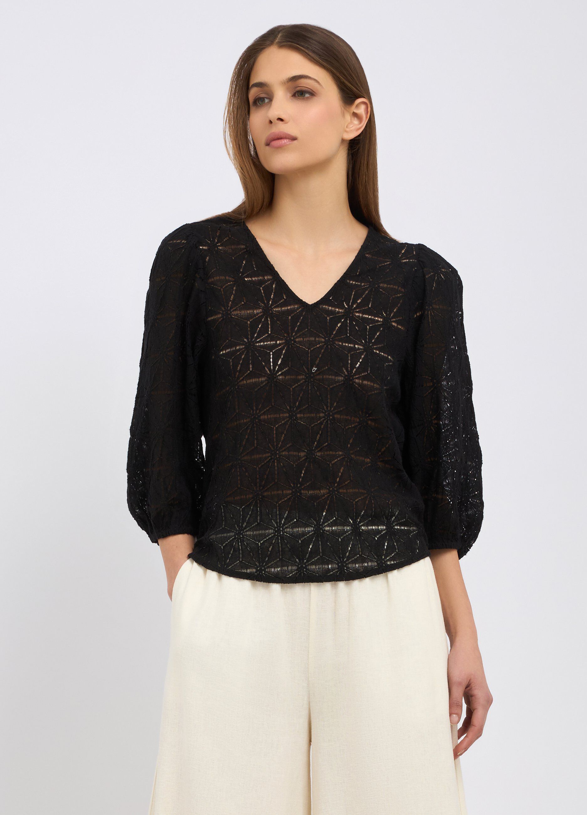 Blusa in misto cotone donna