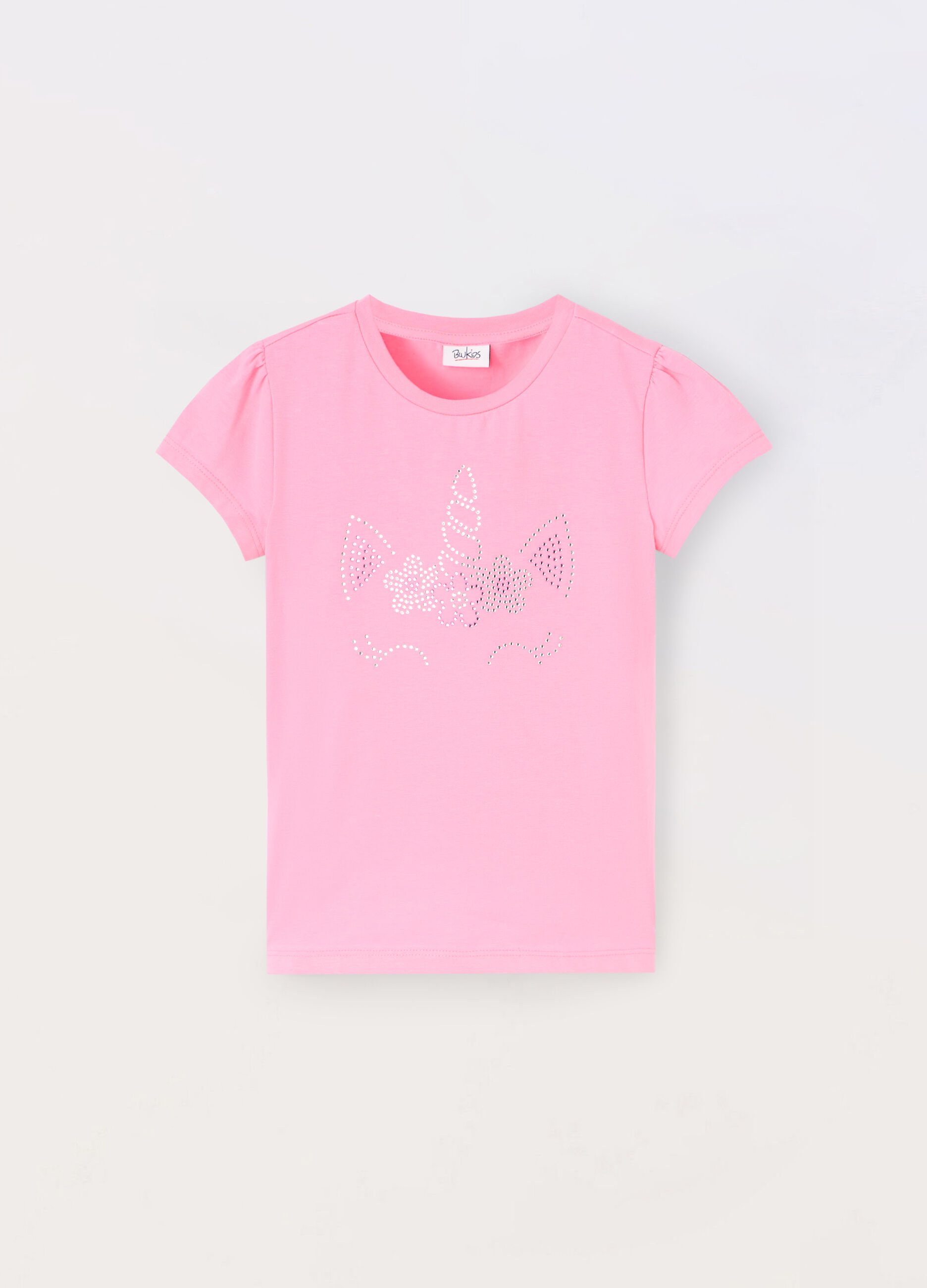 T-shirt in jersey di cotone stretch bambina_0