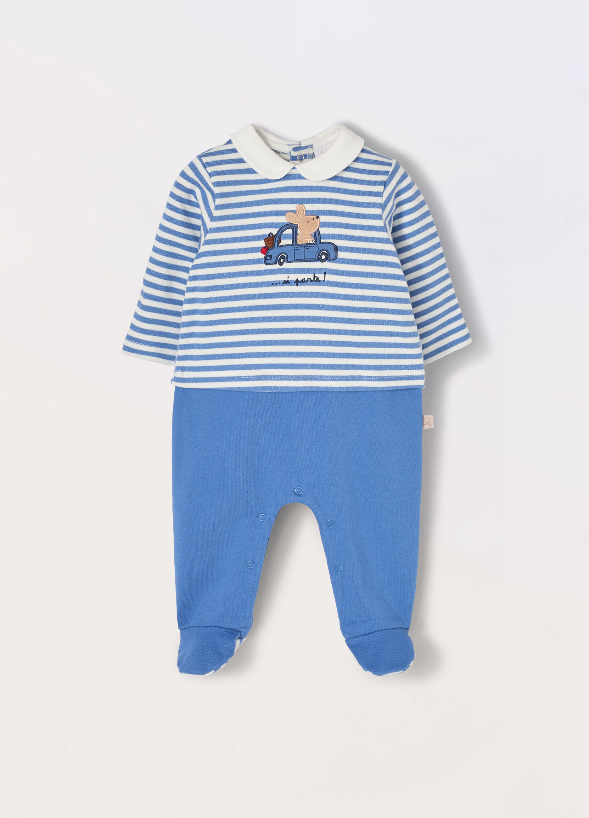 Tutina in french terry di puro cotone neonato_0