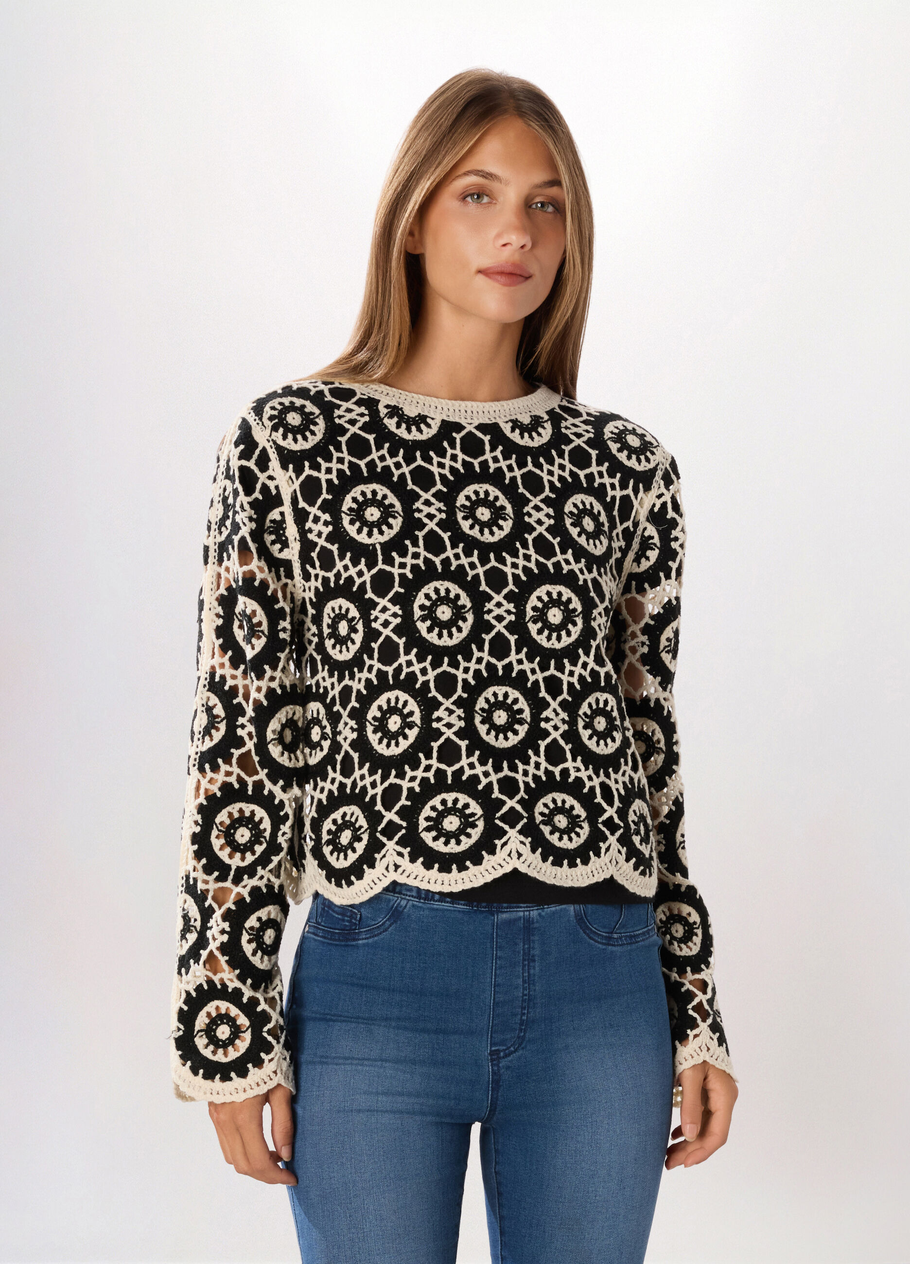 Maglia crochet donna_0