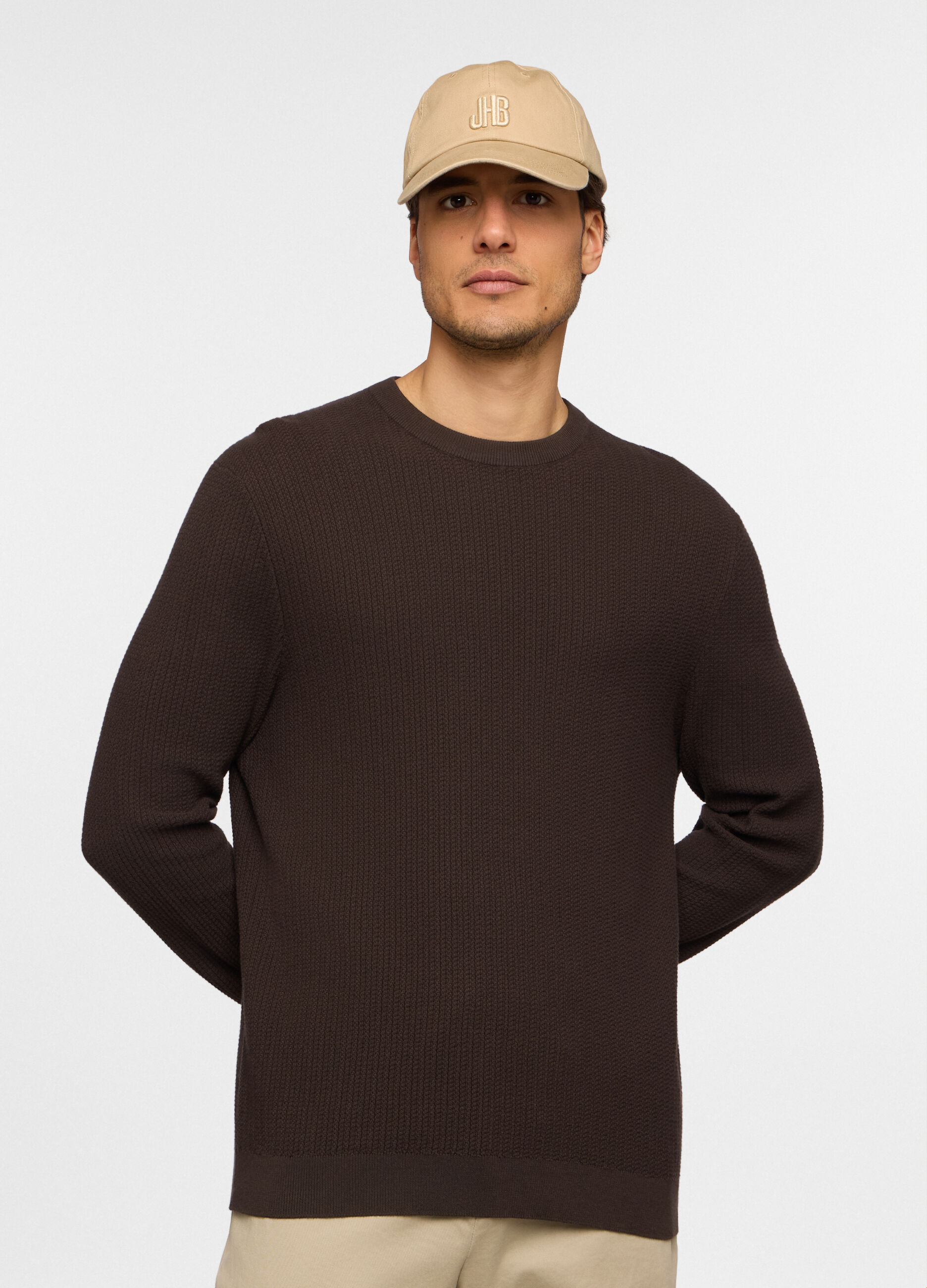 Maglione girocollo in cotone uomo_0