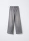 Pantaloni in denim di cotone misto viscosa Wide Leg ragazza_0
