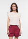 Blusa fit regular girocollo in puro cotone donna_0