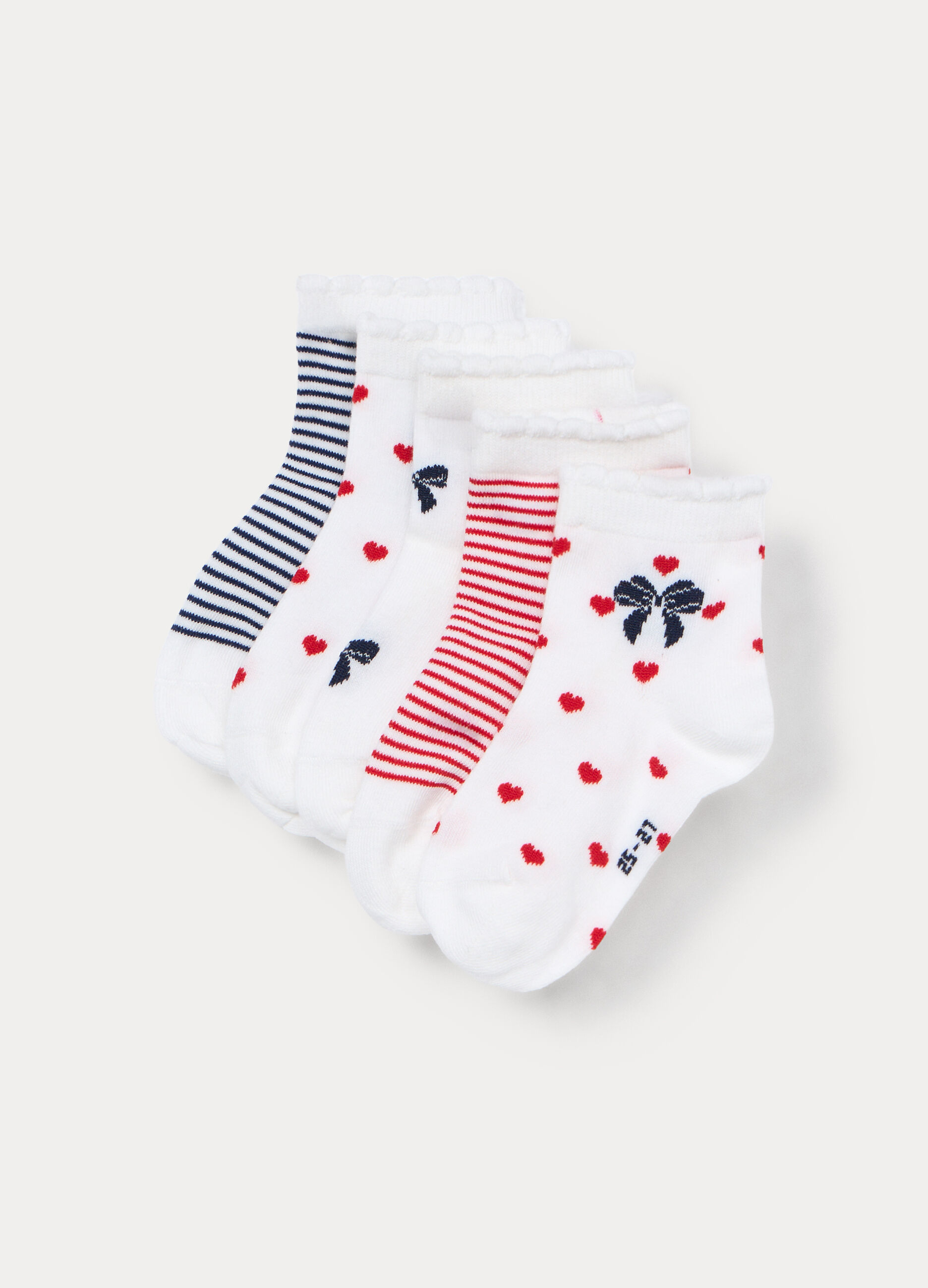 Pack 5 calze corte in misto cotone stretch_0