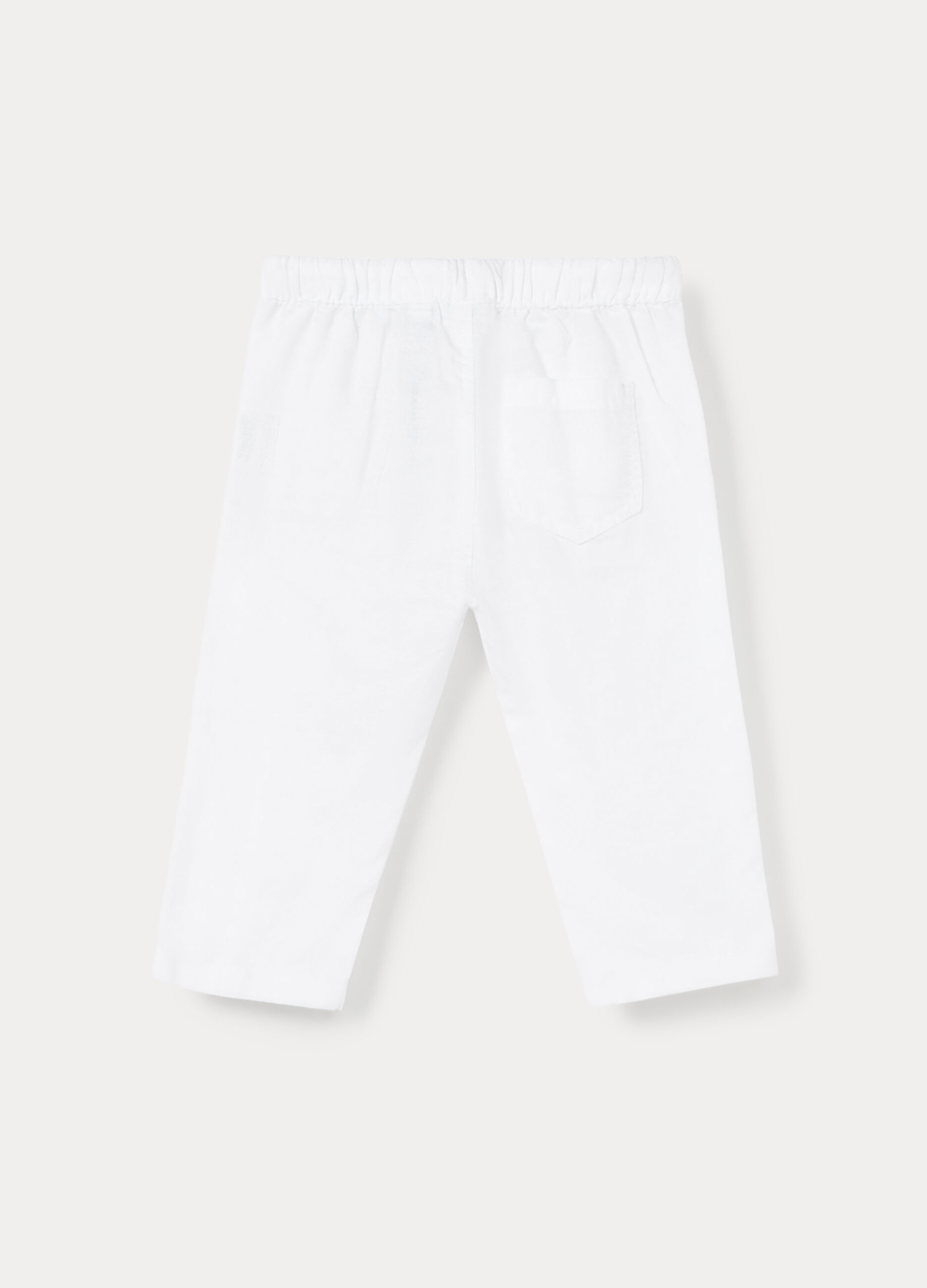 Pantaloni misto lino regular fit bimbo_1