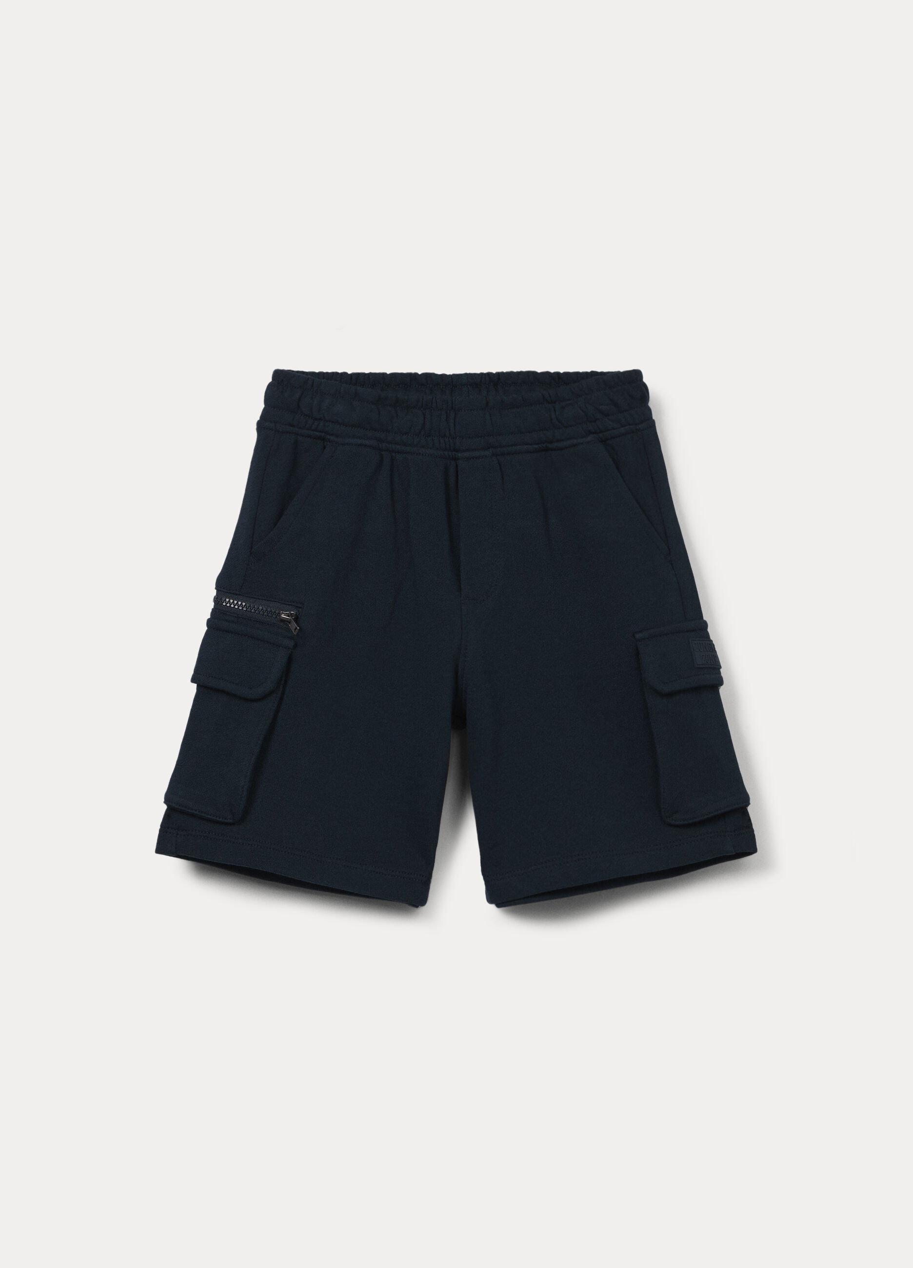 Shorts cargo in french terry di puro cotone bambino_0