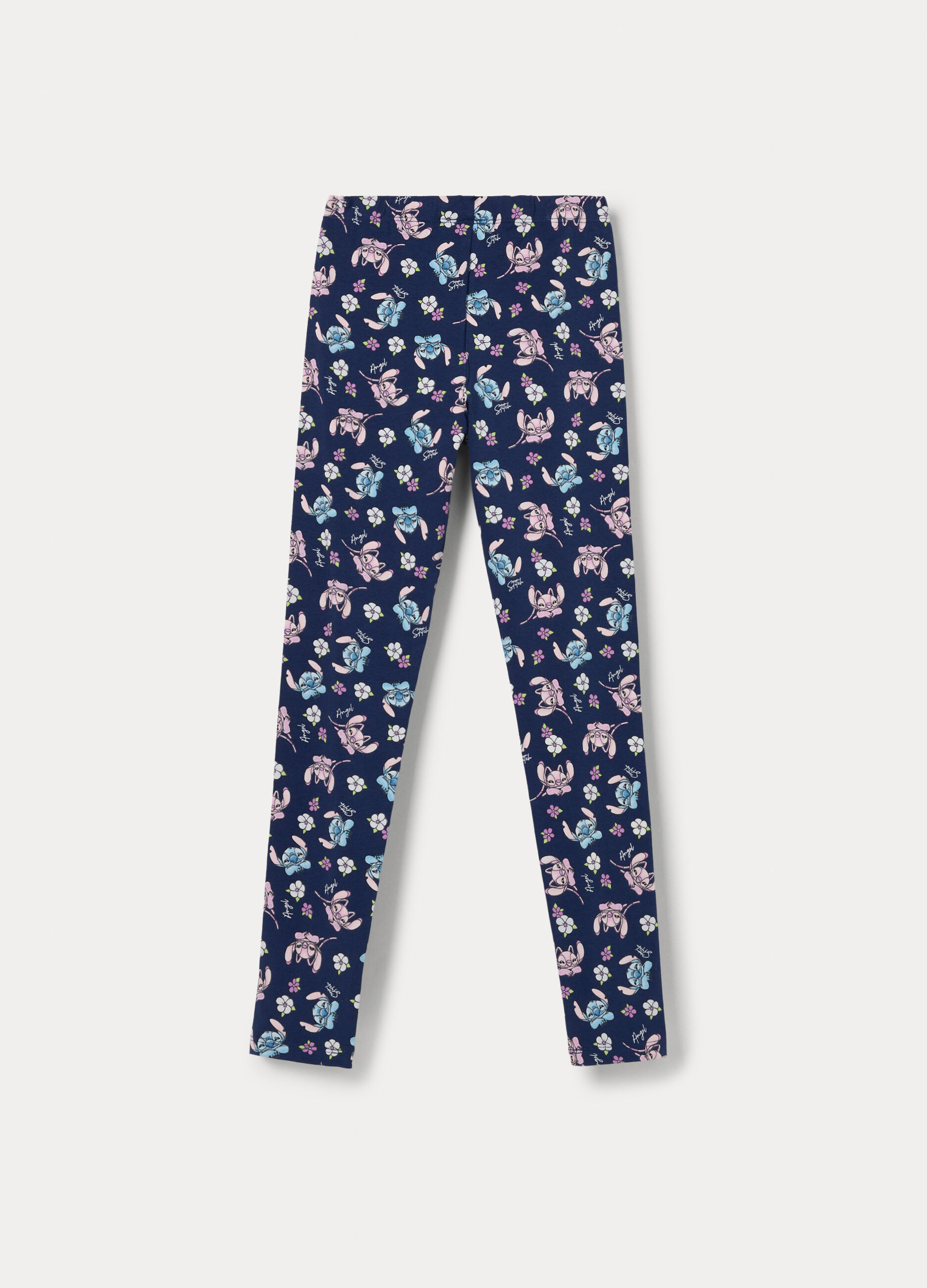 Leggings Stitch in jersey di cotone stretch bambina_1
