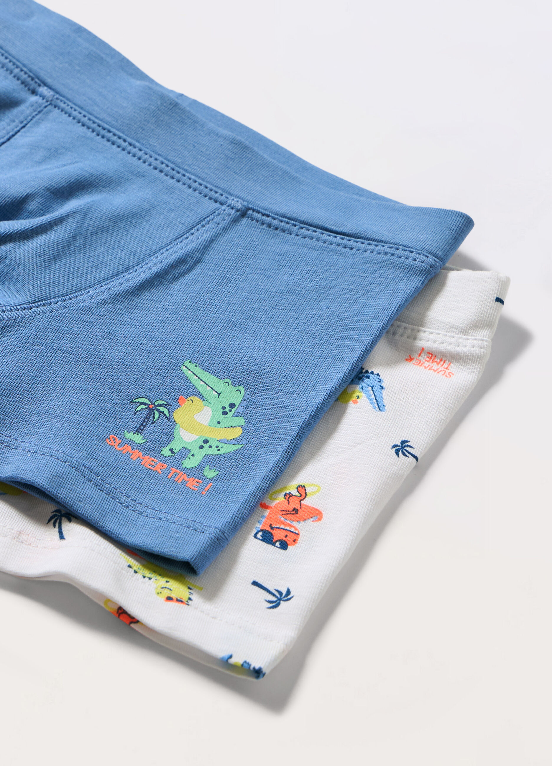 Pack 2 boxer in jersey di cotone stretch neonato_1