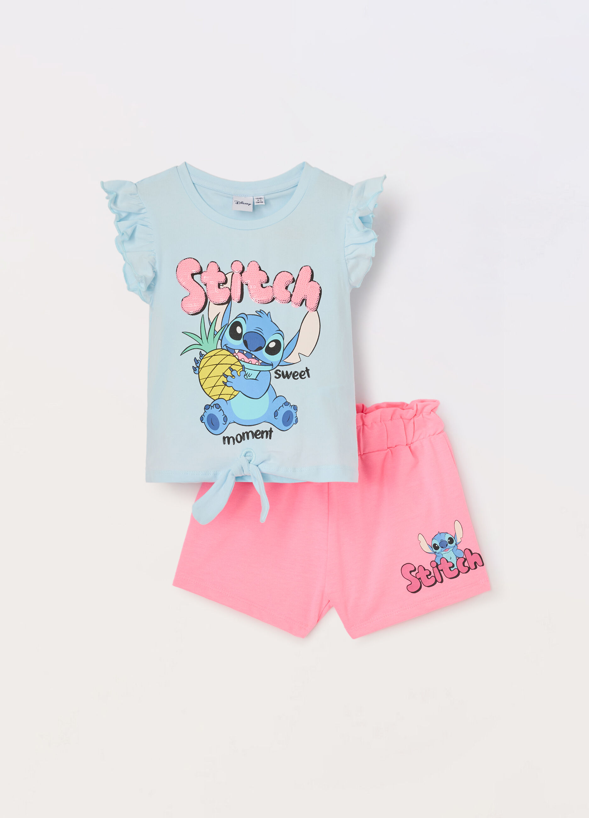 Jogging set Stitch in cotone stretch bambina_0