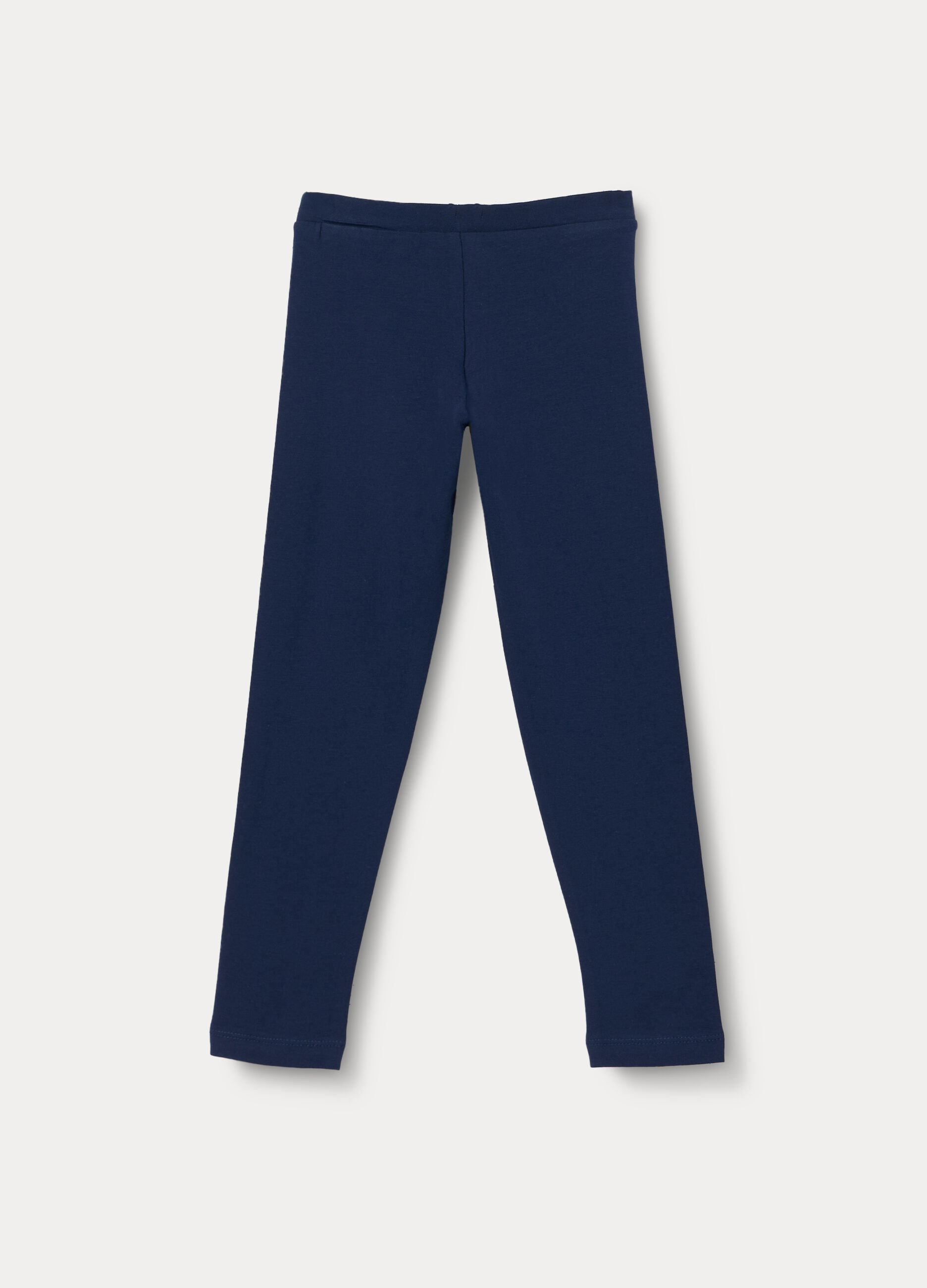 Leggings in jersey di cotone stretch bambina_1