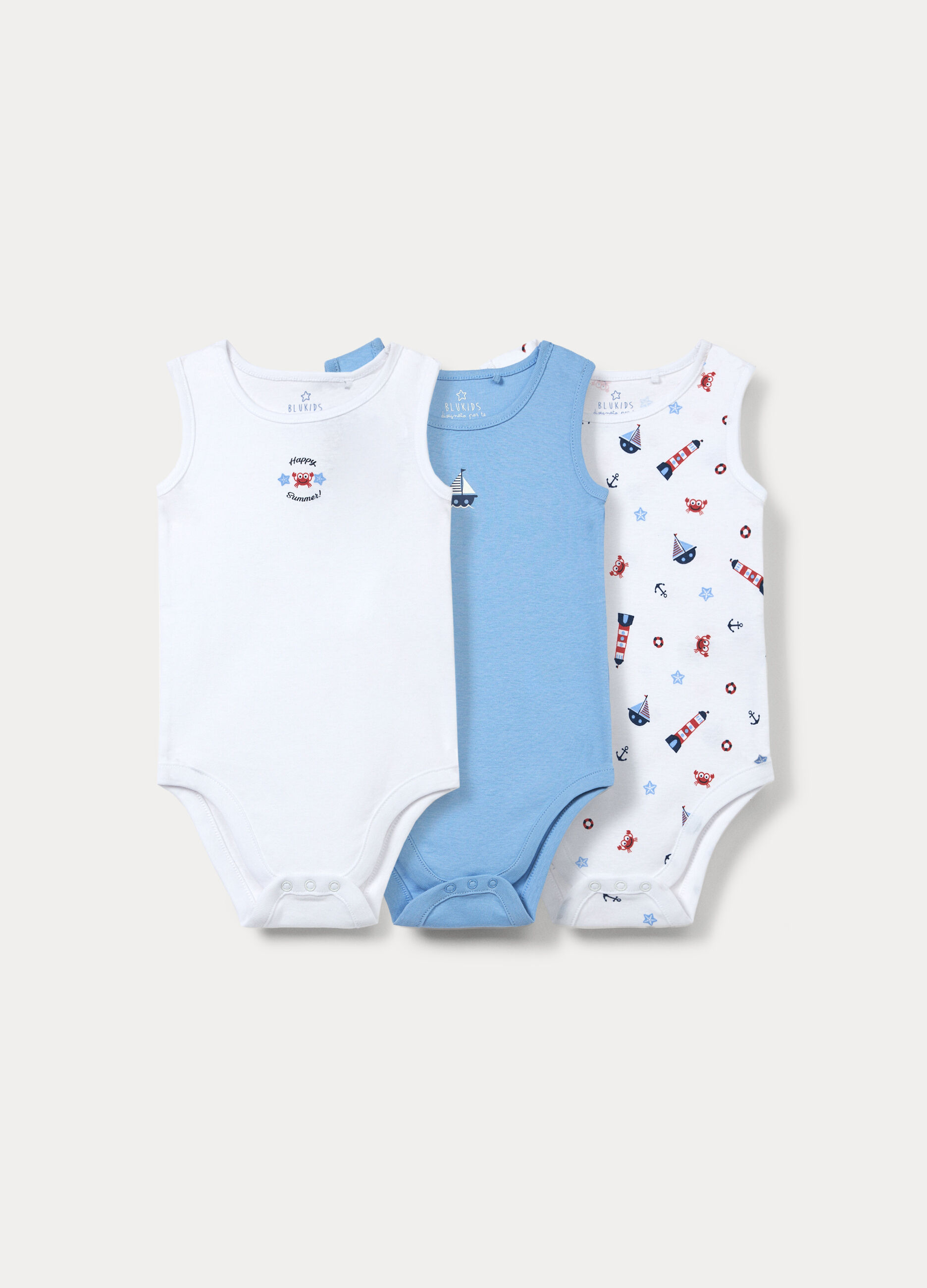 Pack 3 body in costina di puro cotone _0
