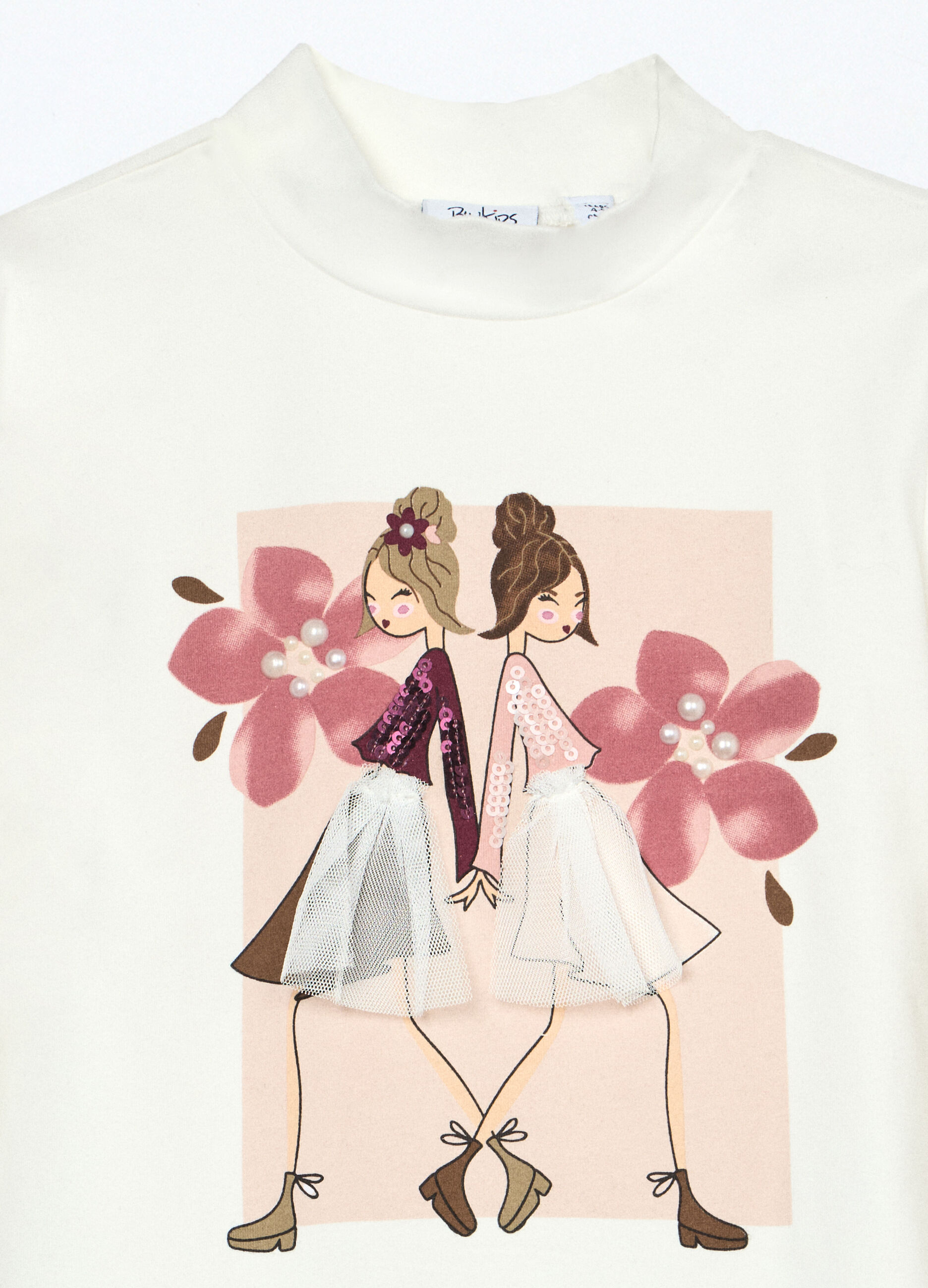 T-shirt in jersey di cotone stretch bambina_2