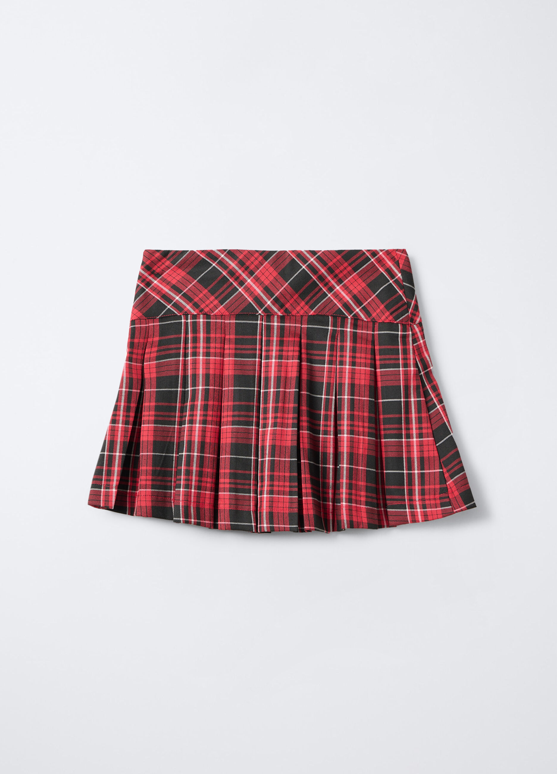 Gonna corta in poli viscosa stretch ragazza_1