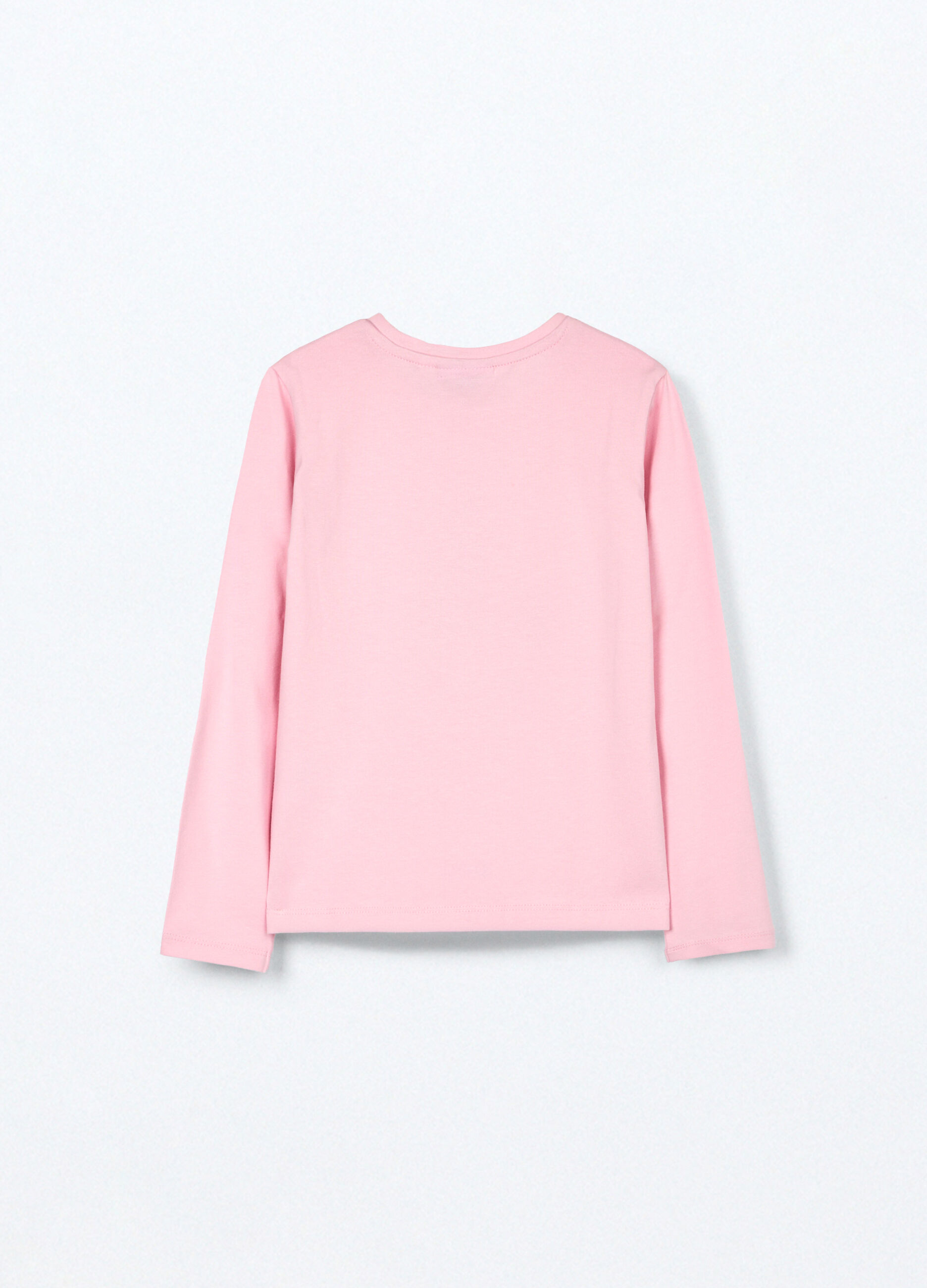 T-shirt in jersey di cotone stretch bambina_1