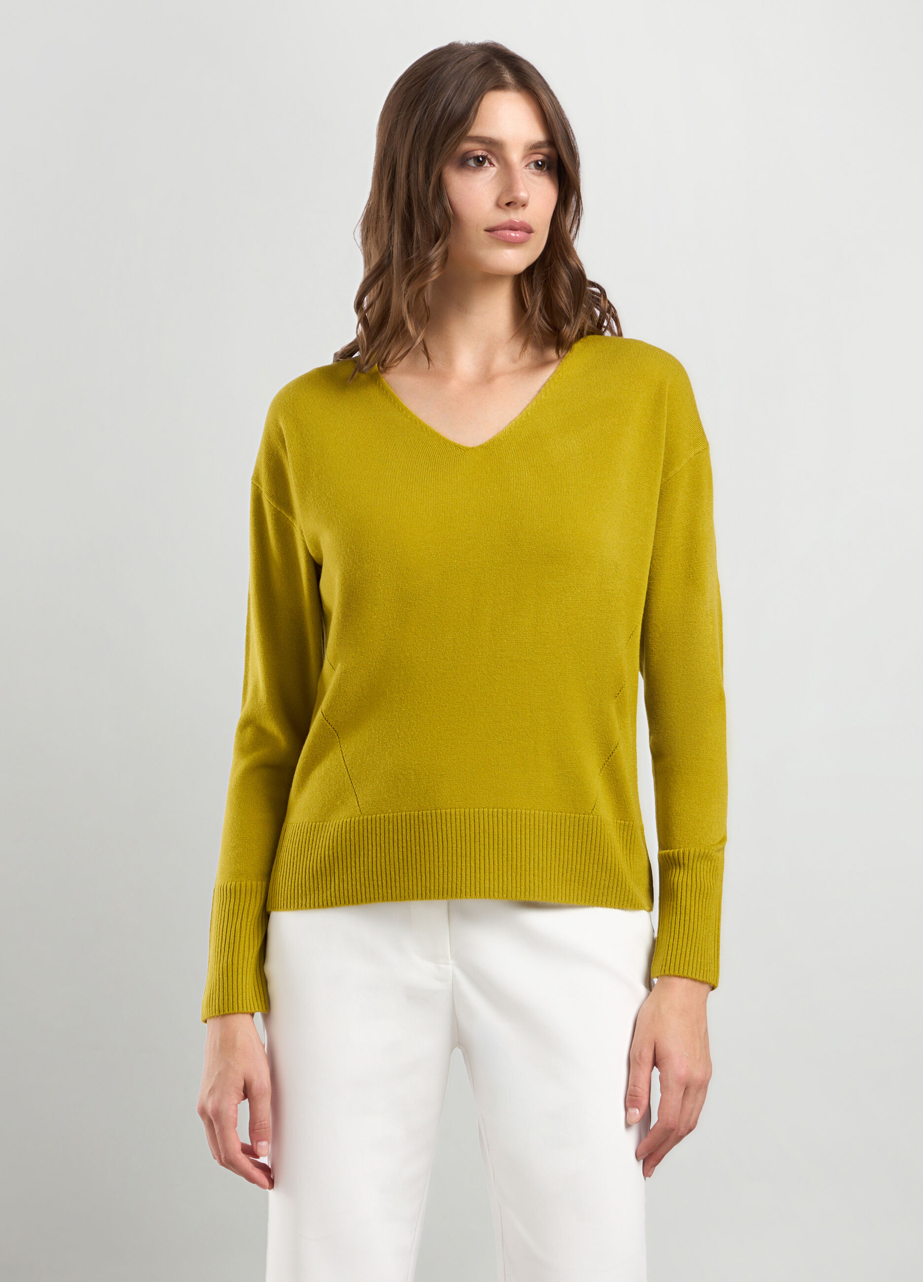 Pullover con scollo a V donna_0