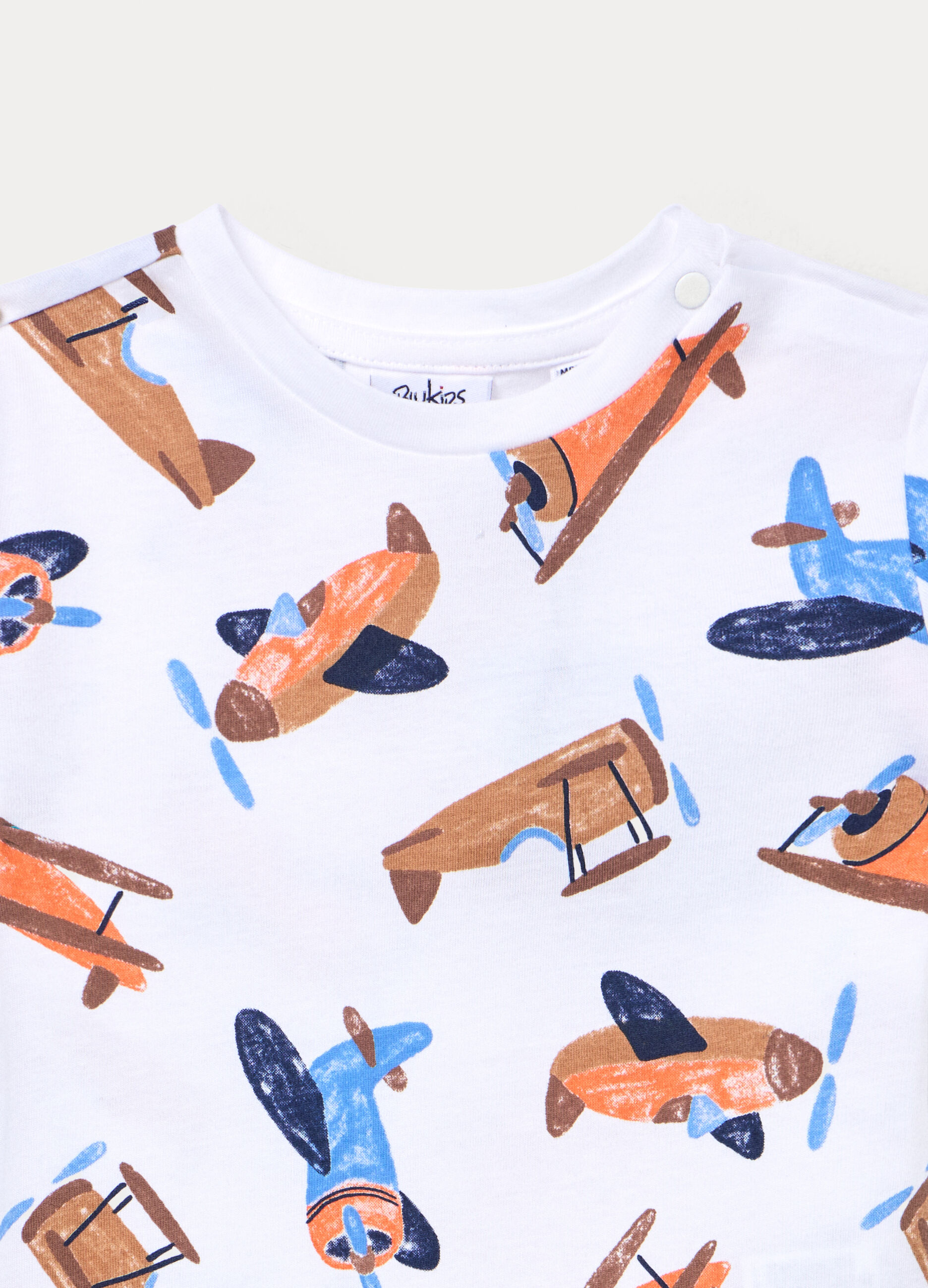 T-shirt girocollo in jersey di puro cotone_2