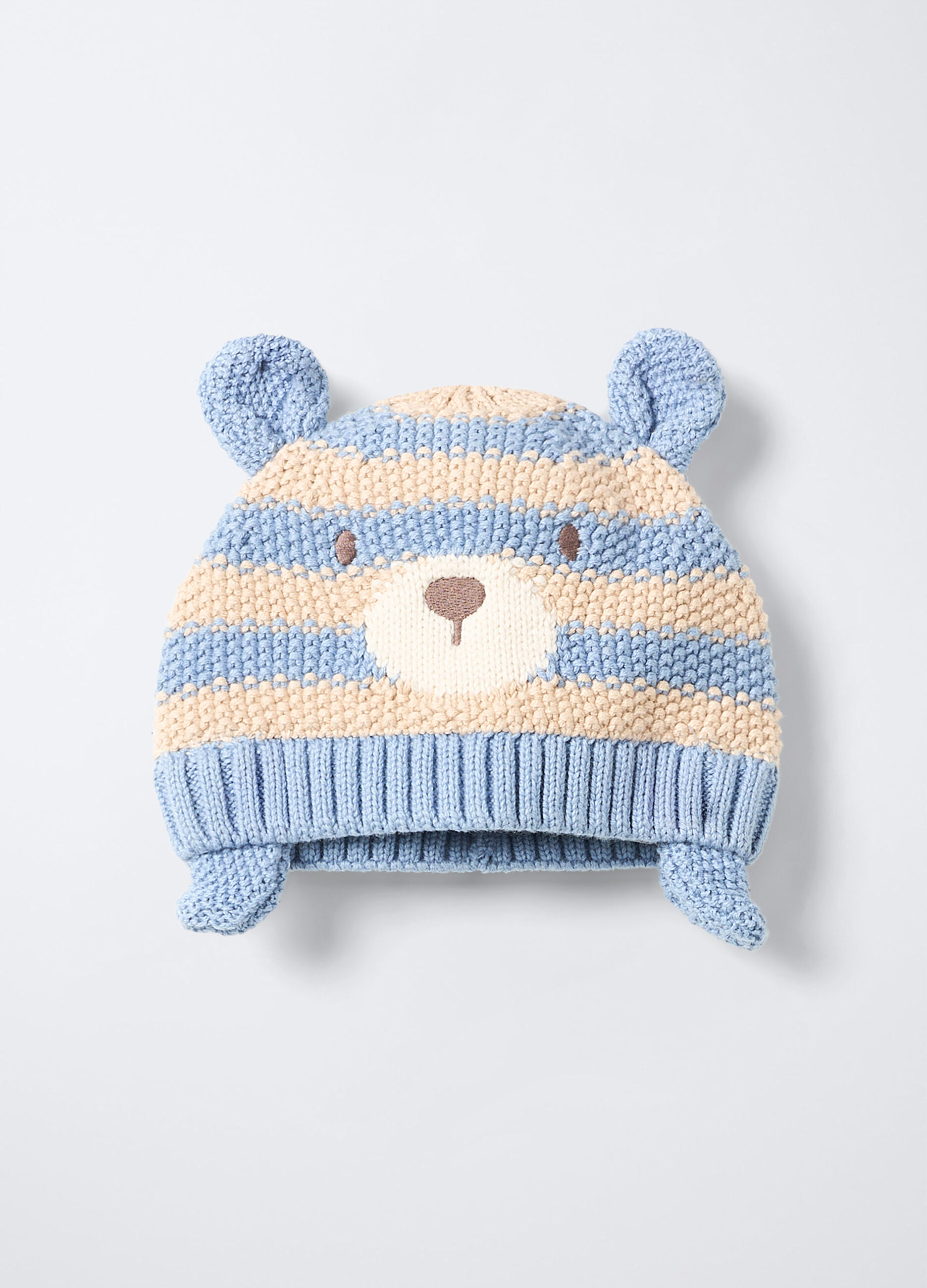 Berretto tricot in puro cotone neonato_0