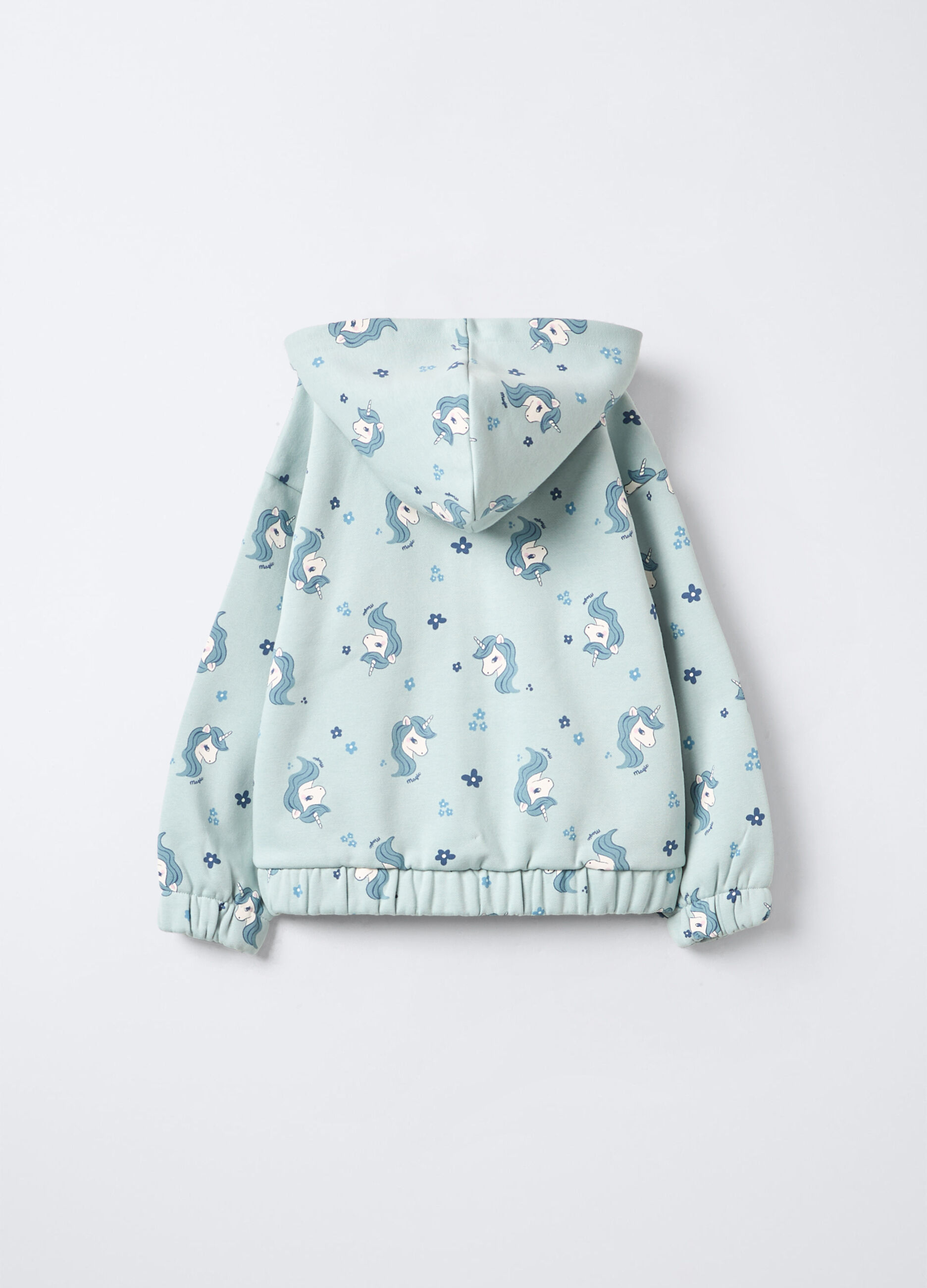 Felpa in misto cotone garzato bambina_1