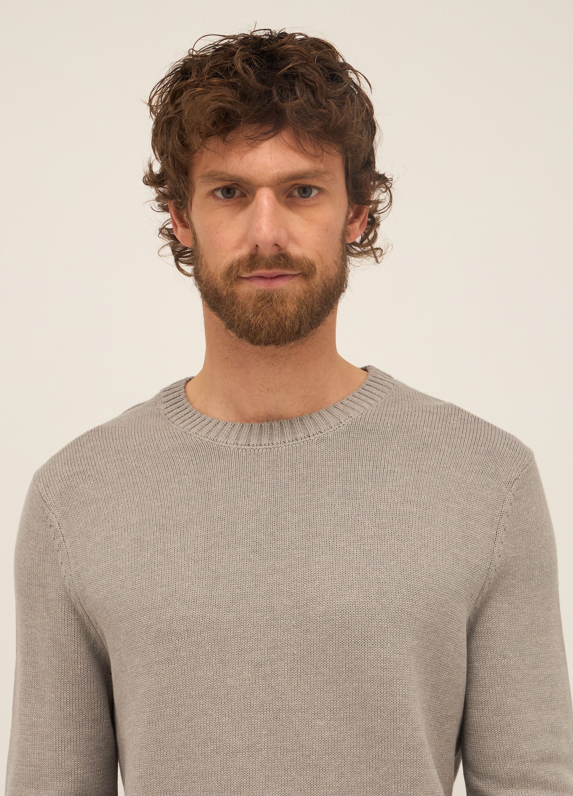 Maglione girocollo in misto cotone uomo