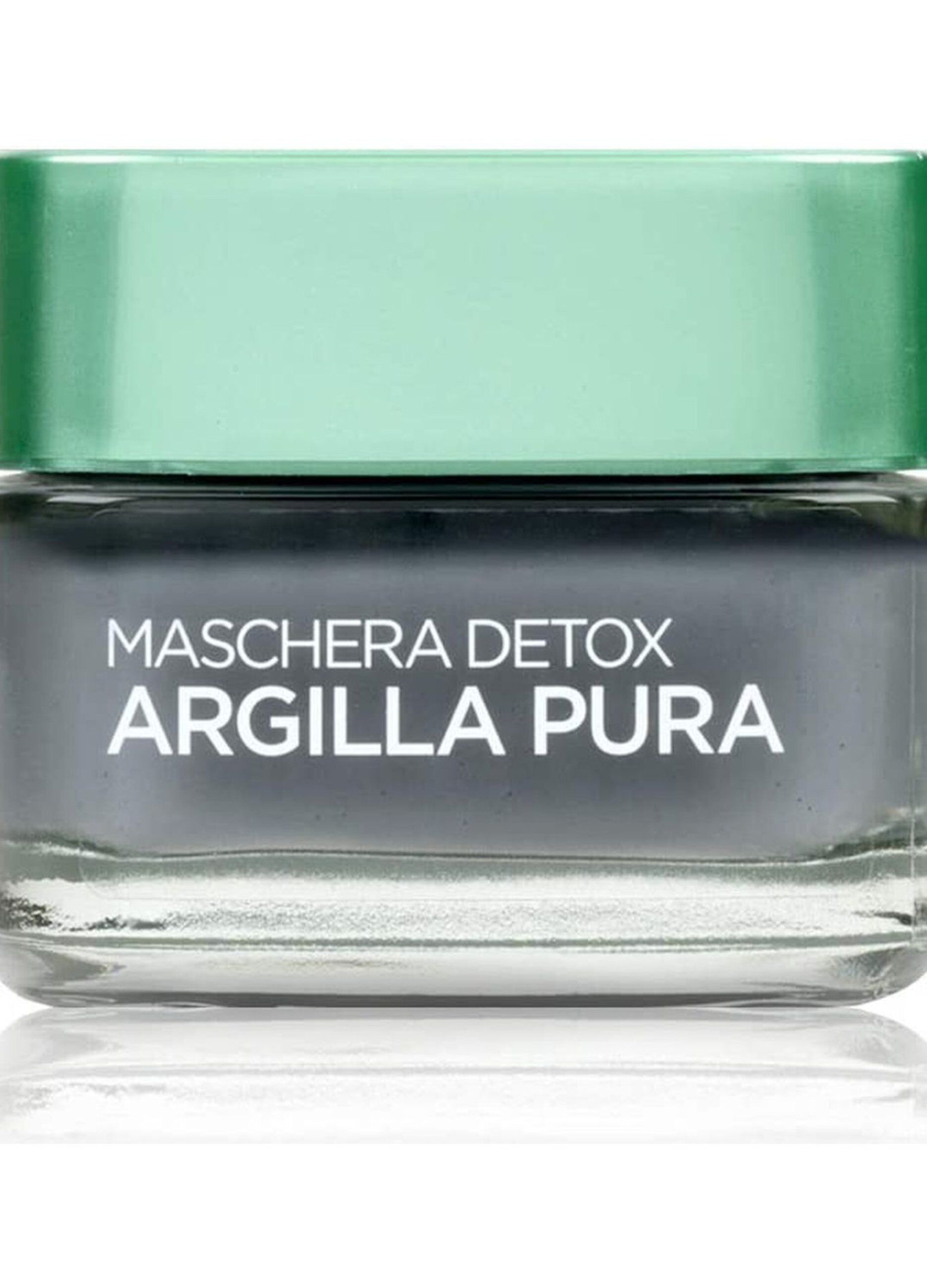 L'Oréal Paris Maschera per il Viso Argilla Pura, Azione Detox, Detossina e Illumina la Pelle, con Carbone e 3 Argille Minerali, 50 ml.