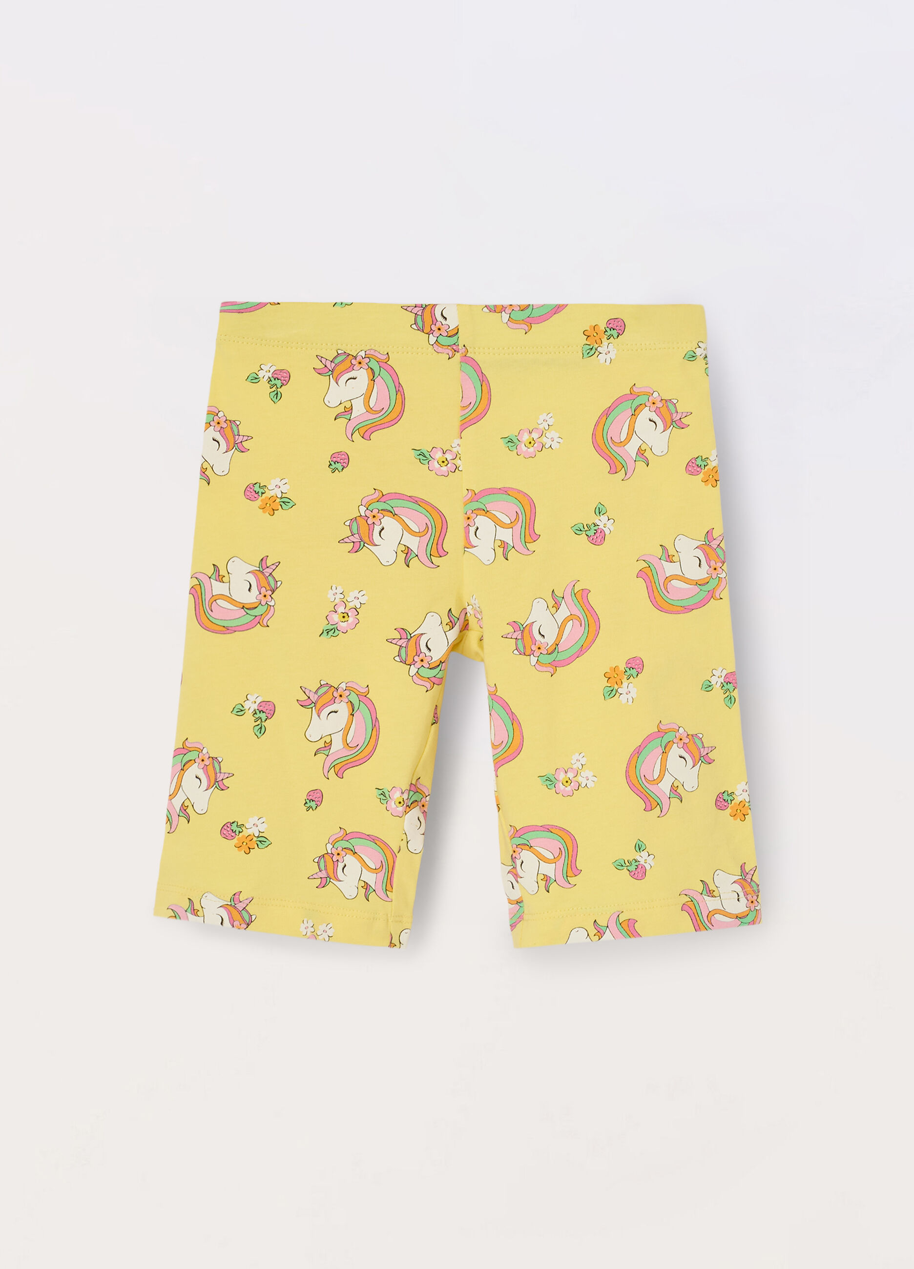 Leggings corti in jersey di cotone stretch bambina_0