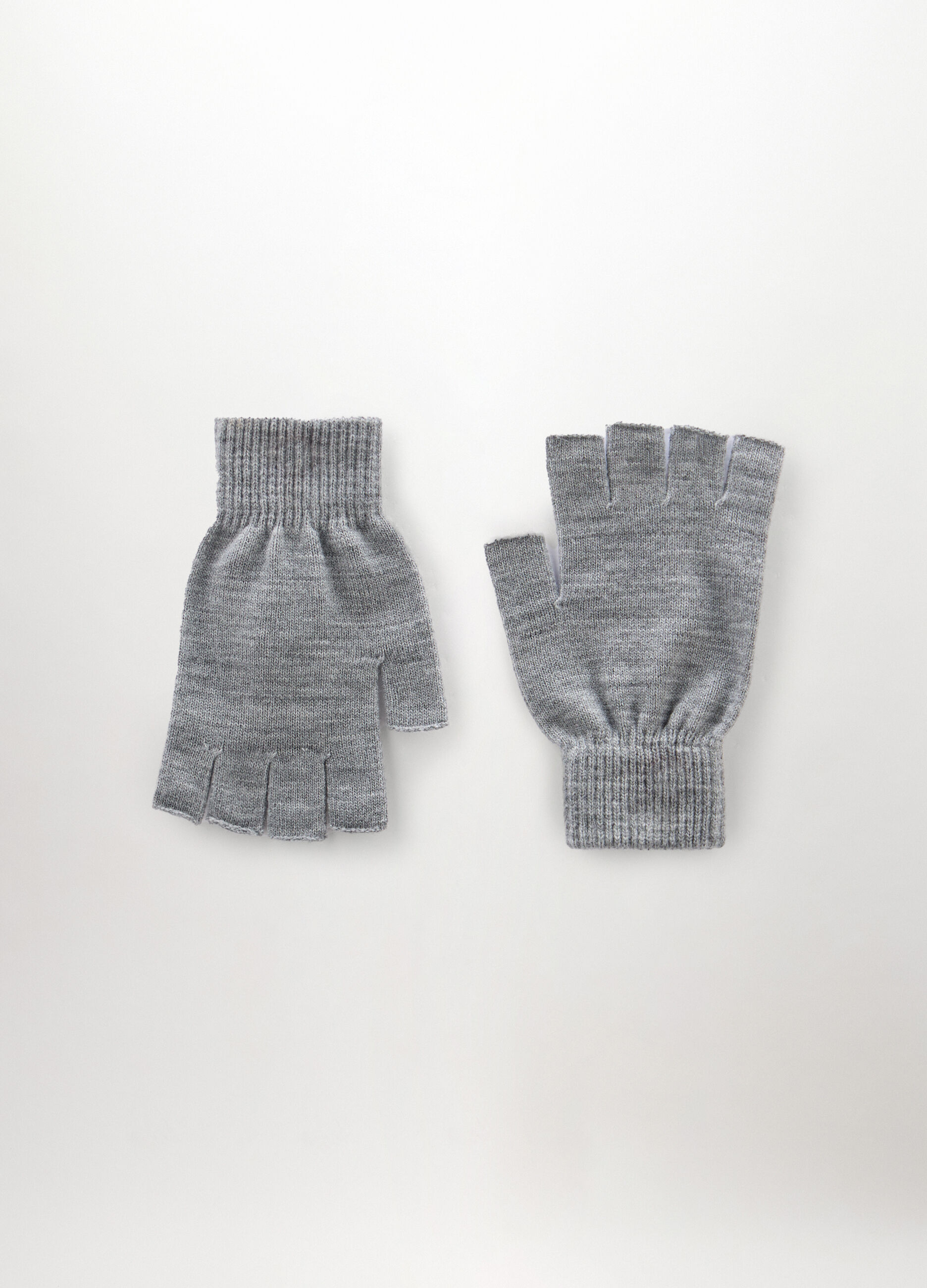 Guanti mezze dita in maglia uomo_0