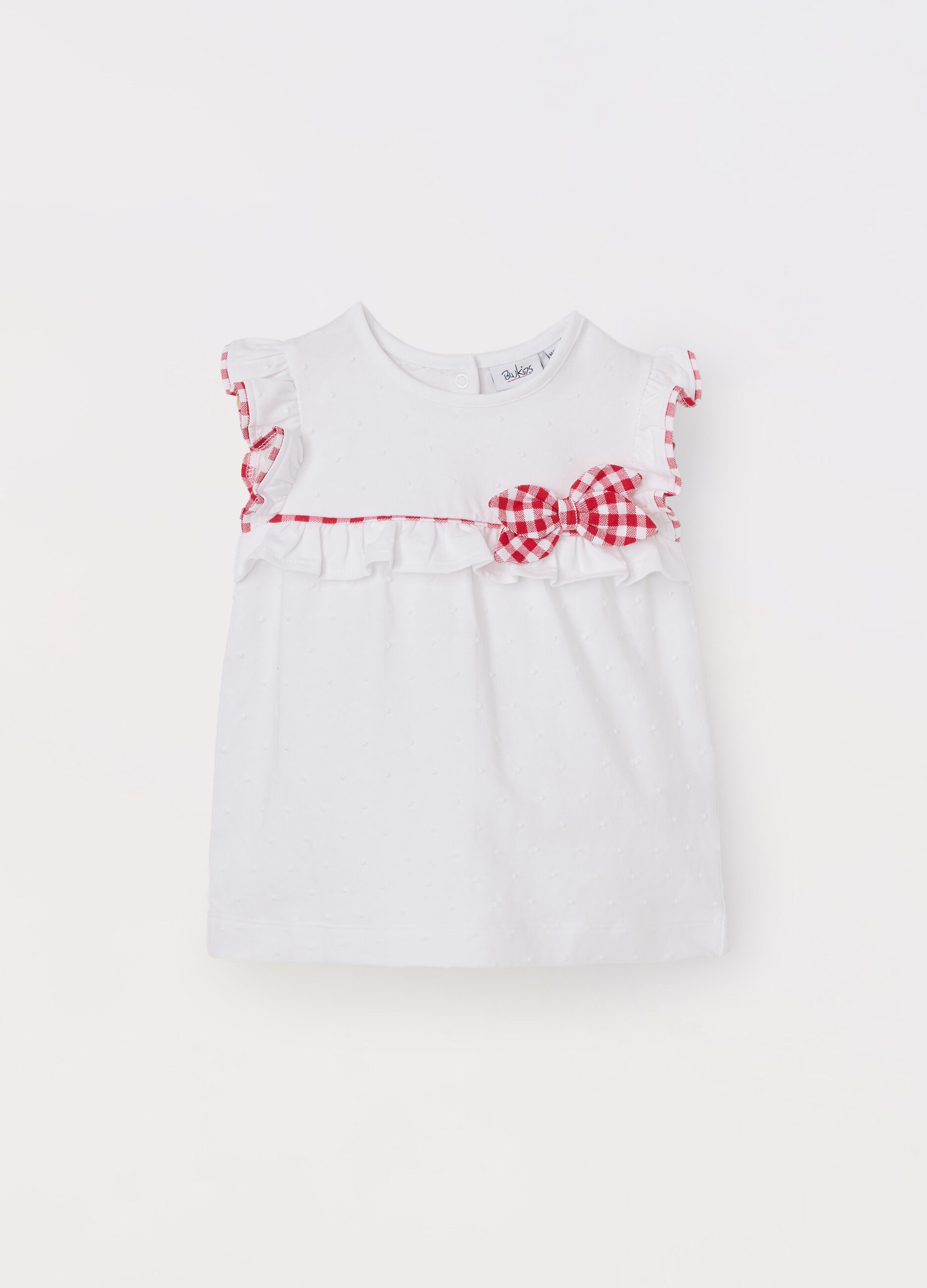 Canotta in jersey di cotone stretch neonata_0