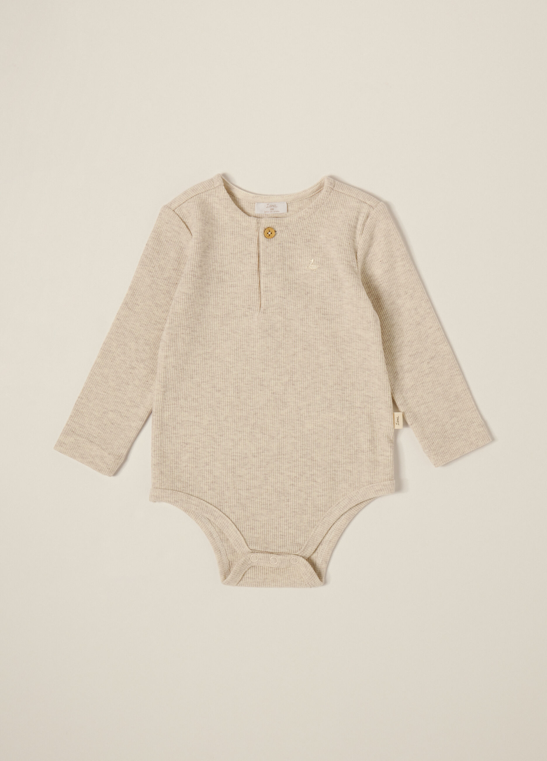 Body beige in misto cotone elasticizzato_1