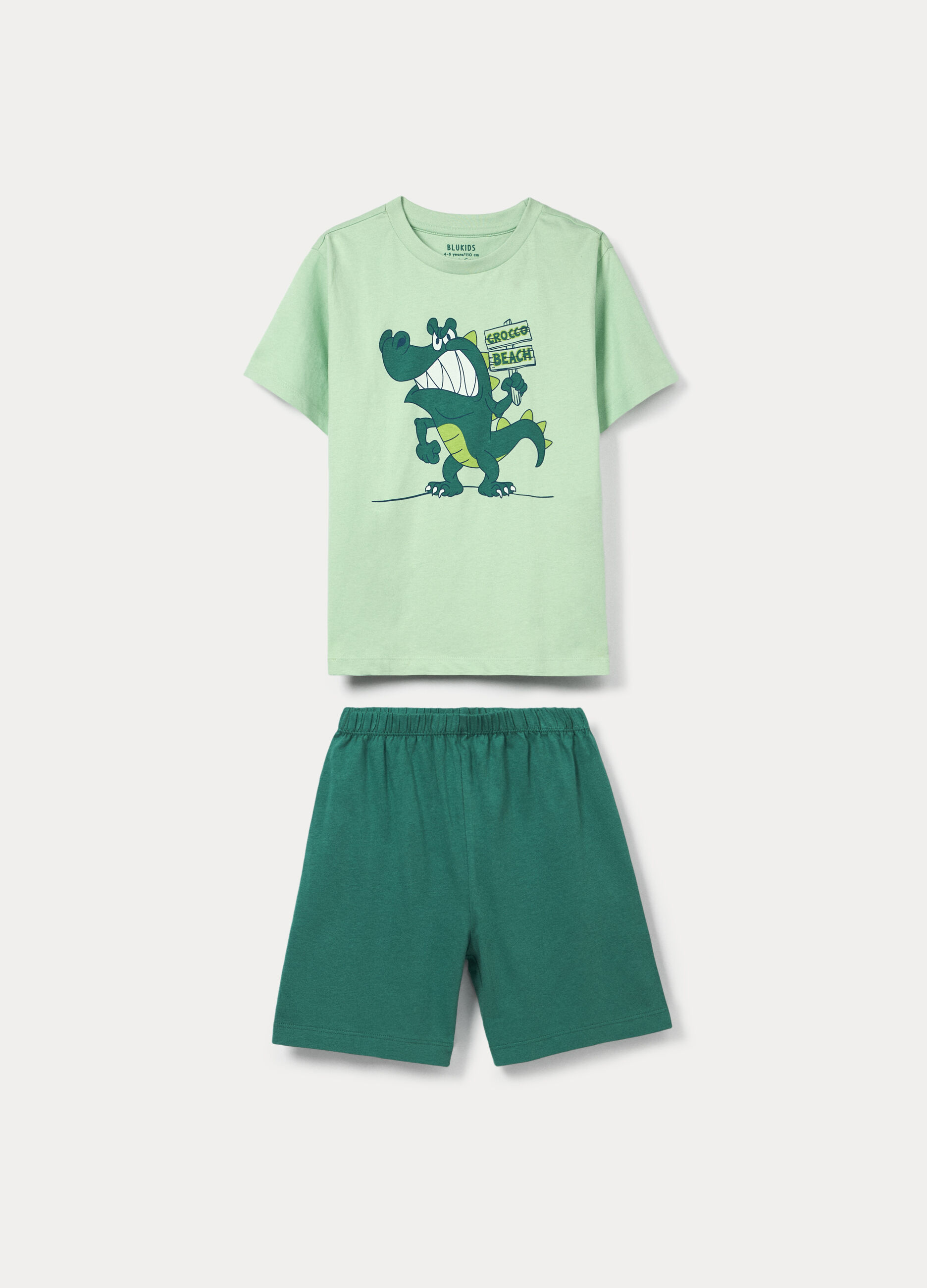 Set pigiama corto in jersey di puro cotone bambino_0