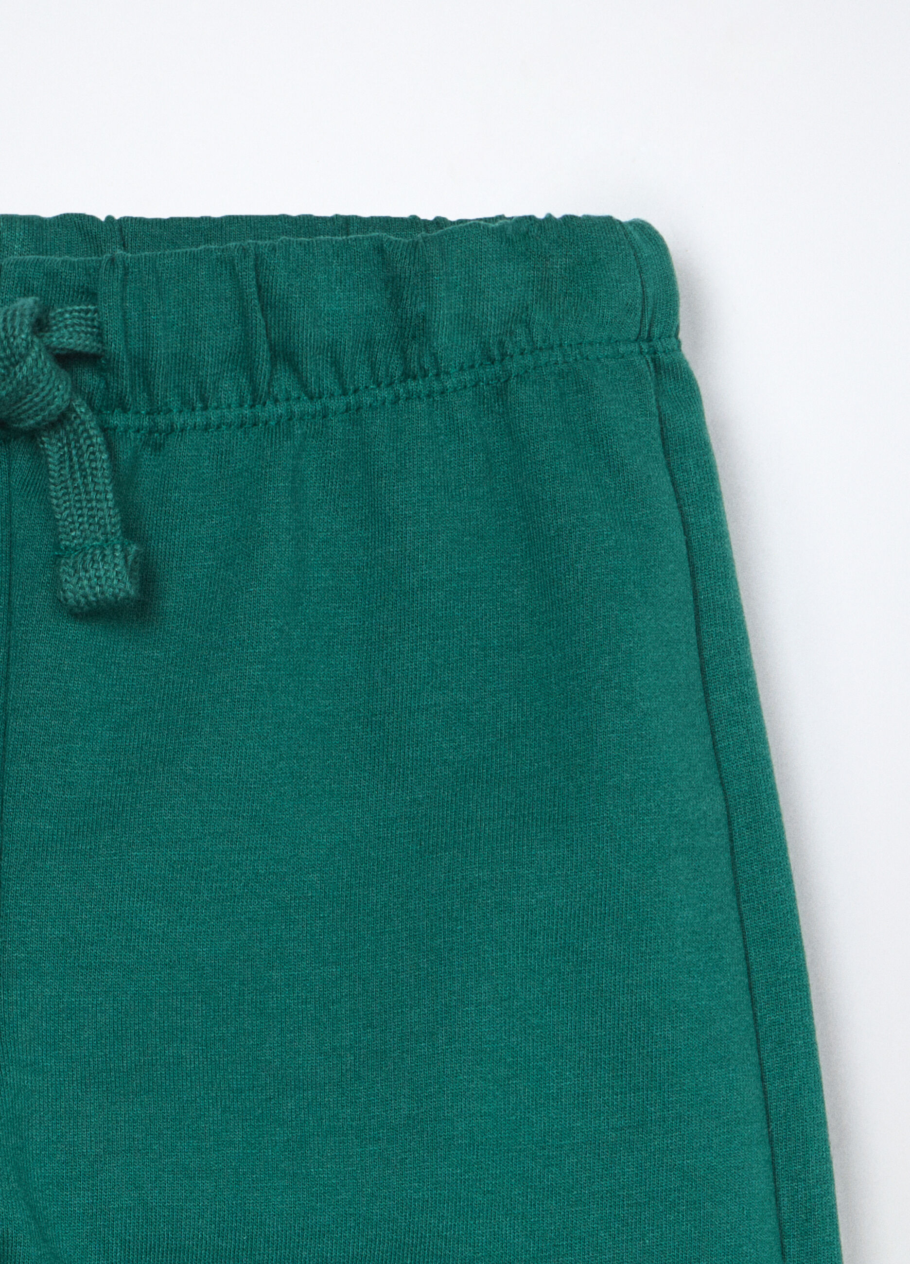 Jogger in french terry di puro cotone neonato_2