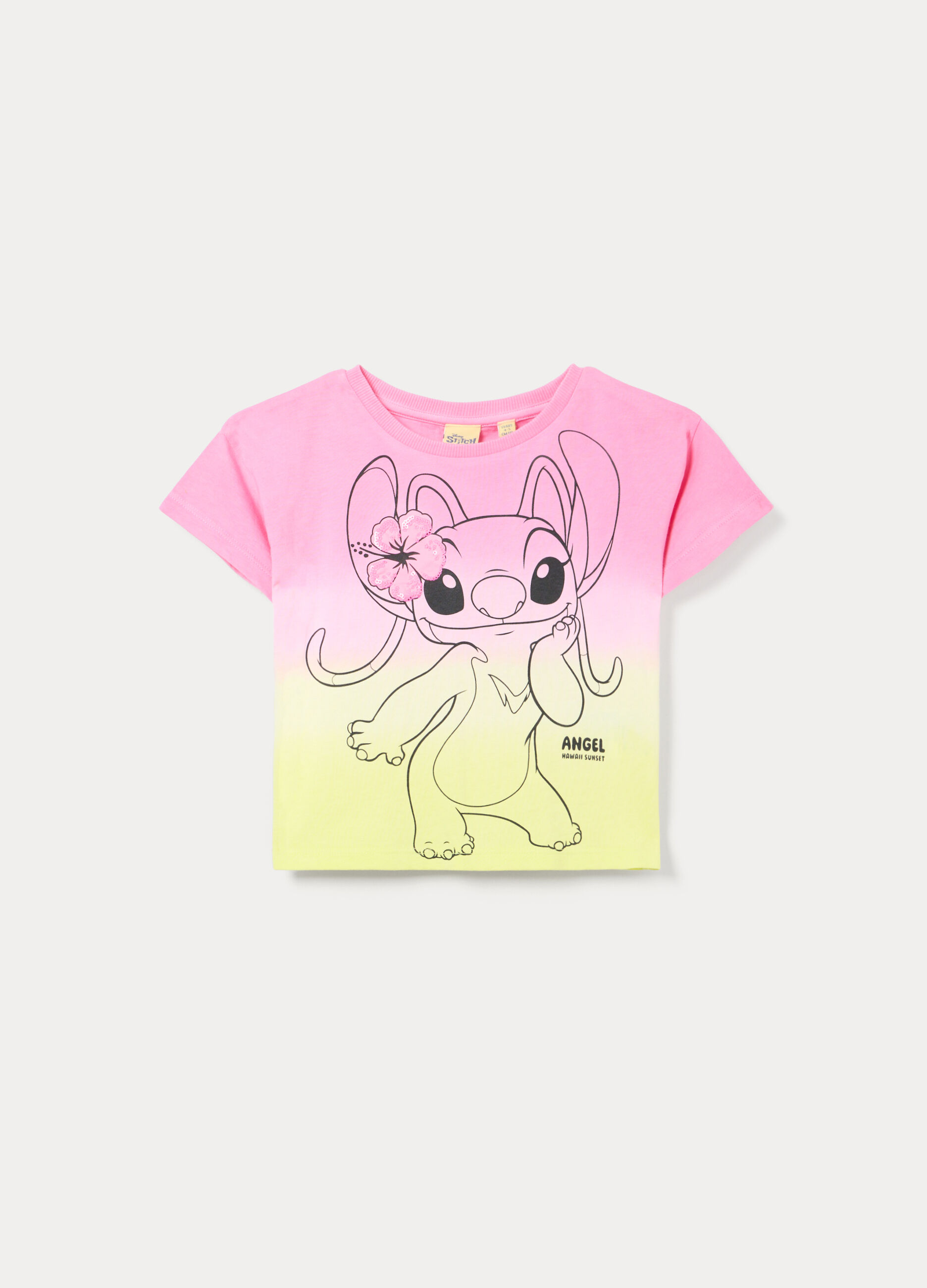 T-shirt girocollo Disney in jersey di puro cotone bambina_0