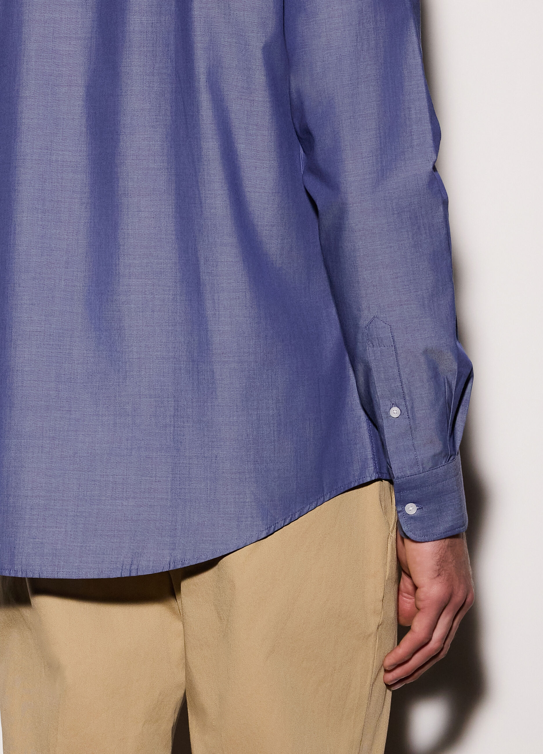 Camicia regular fit in misto cotone uomo_2