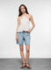 Shorts fit straight in denim misto cotone donna_0