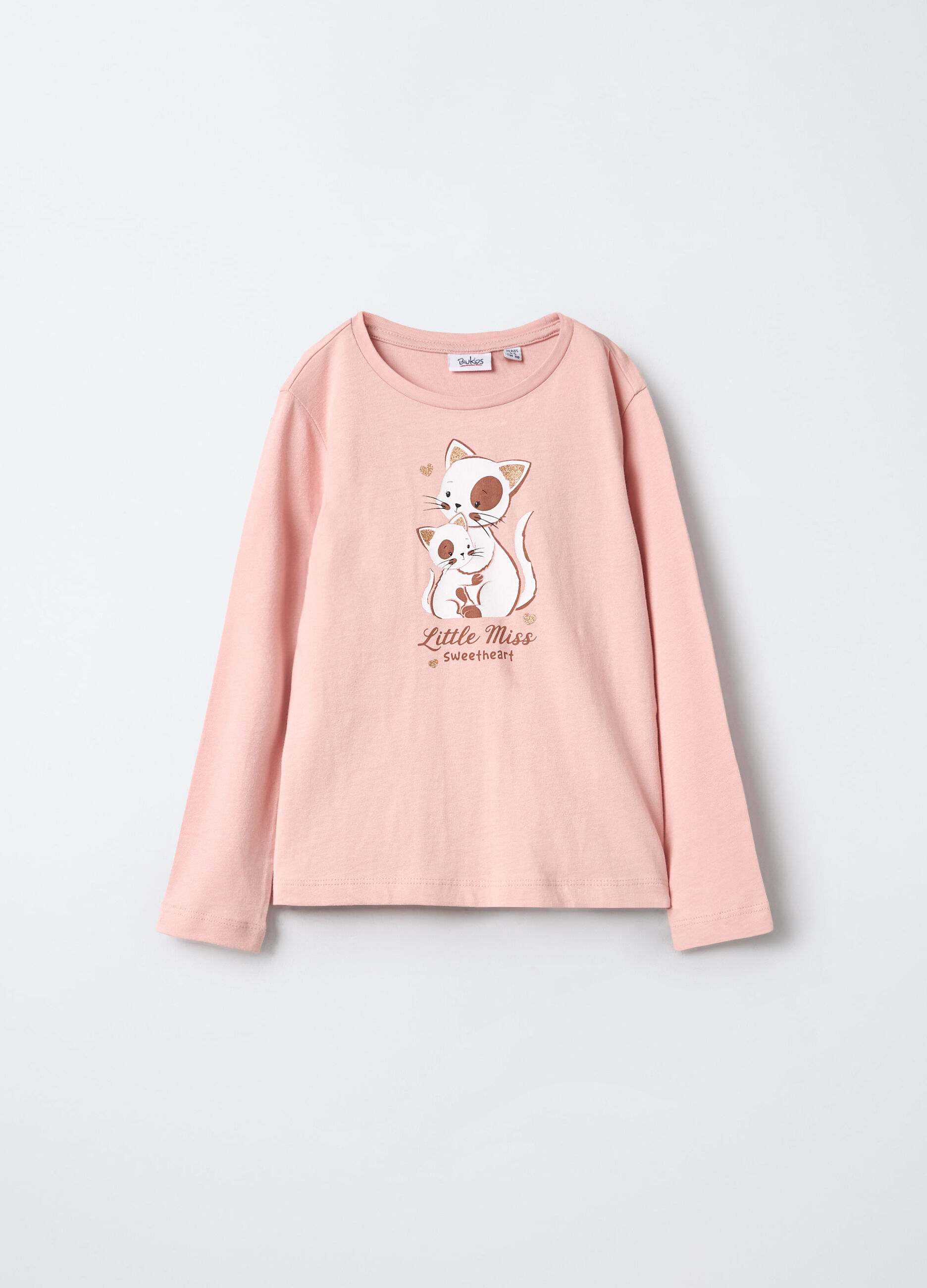 T-shirt in jersey di puro cotone bambina_0