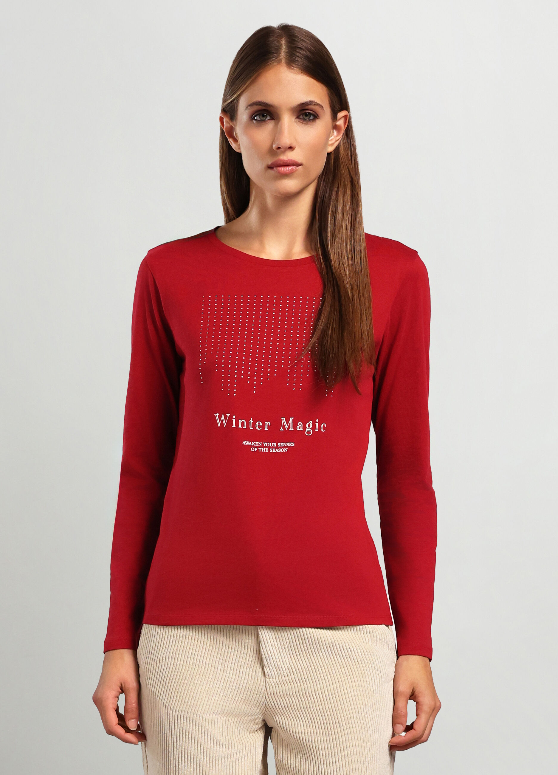 T-shirt in puro cotone donna_0