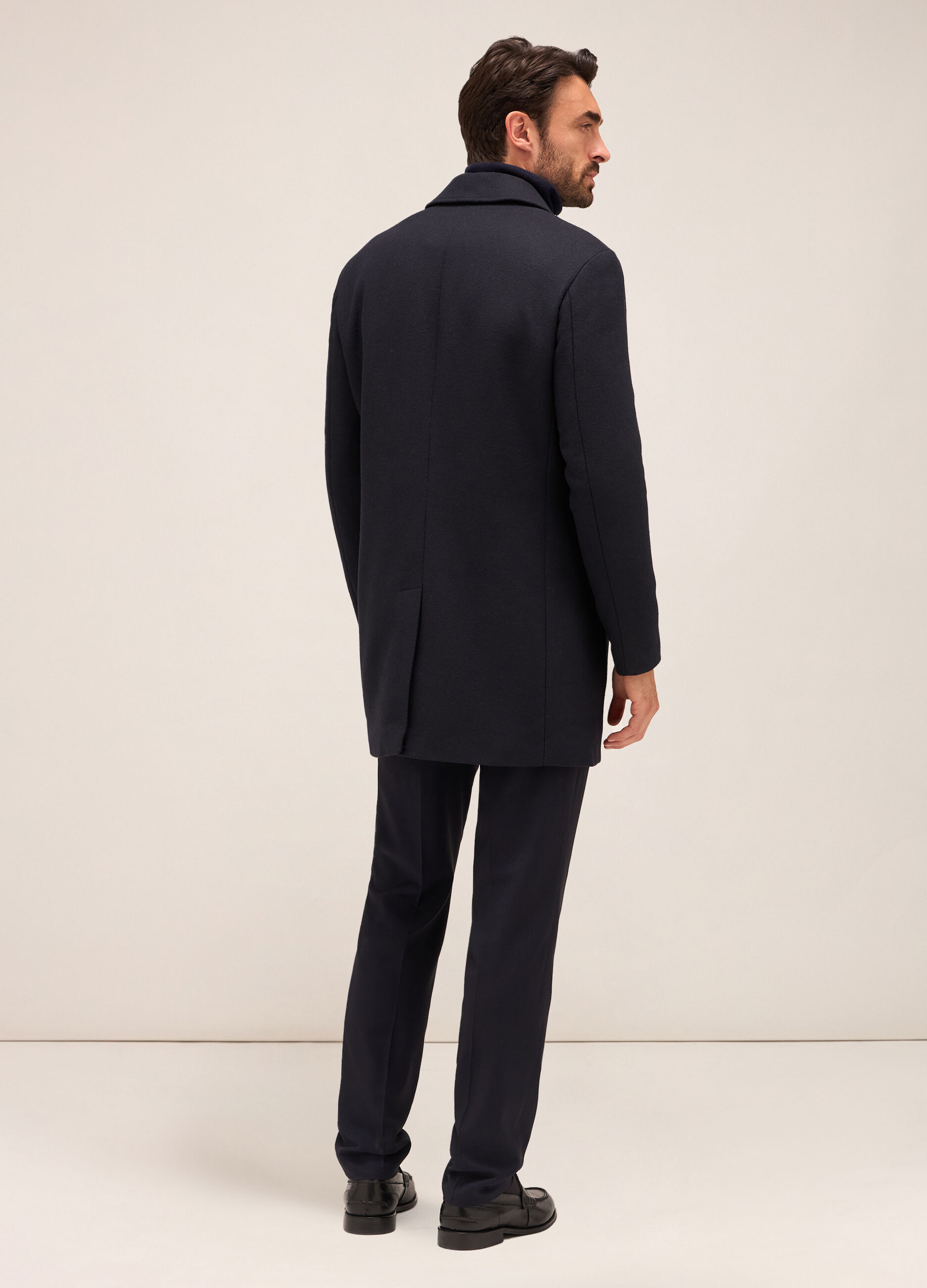 Cappotto in misto lana e cotone uomo_1