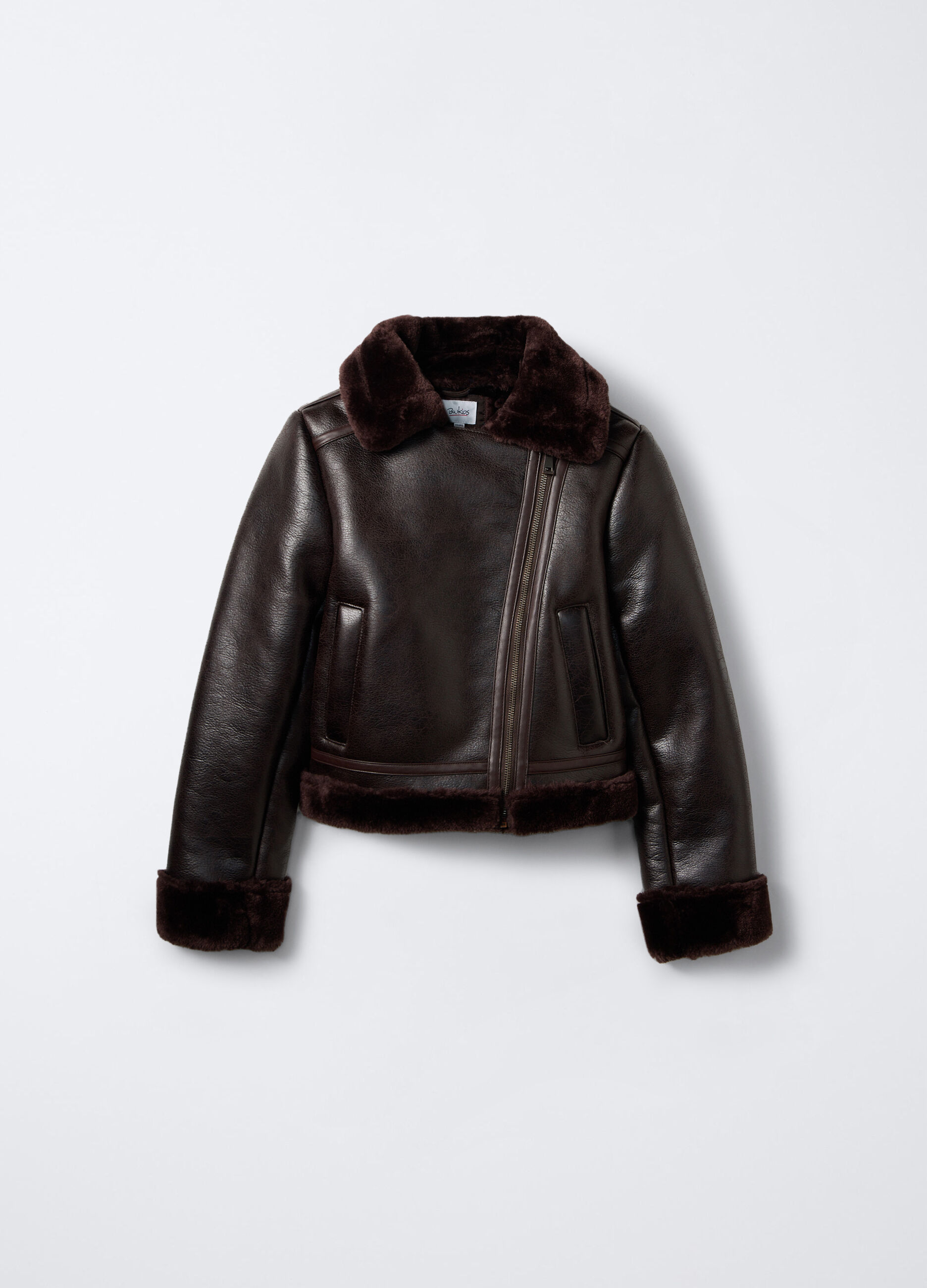 Giacca in eco pelle fit over ragazza_0
