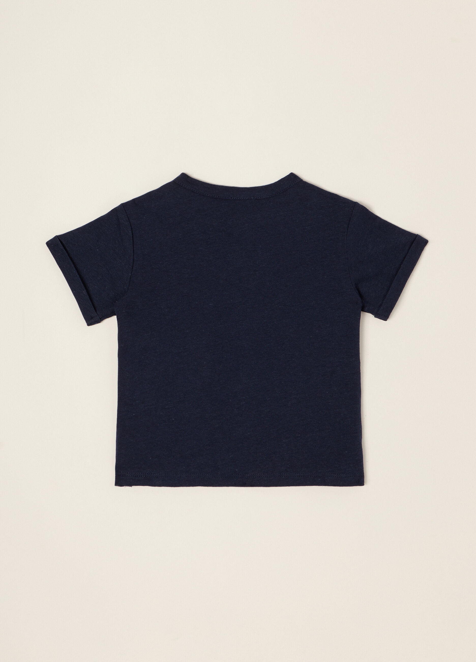 T-shirt in jersey misto lino IANA_1