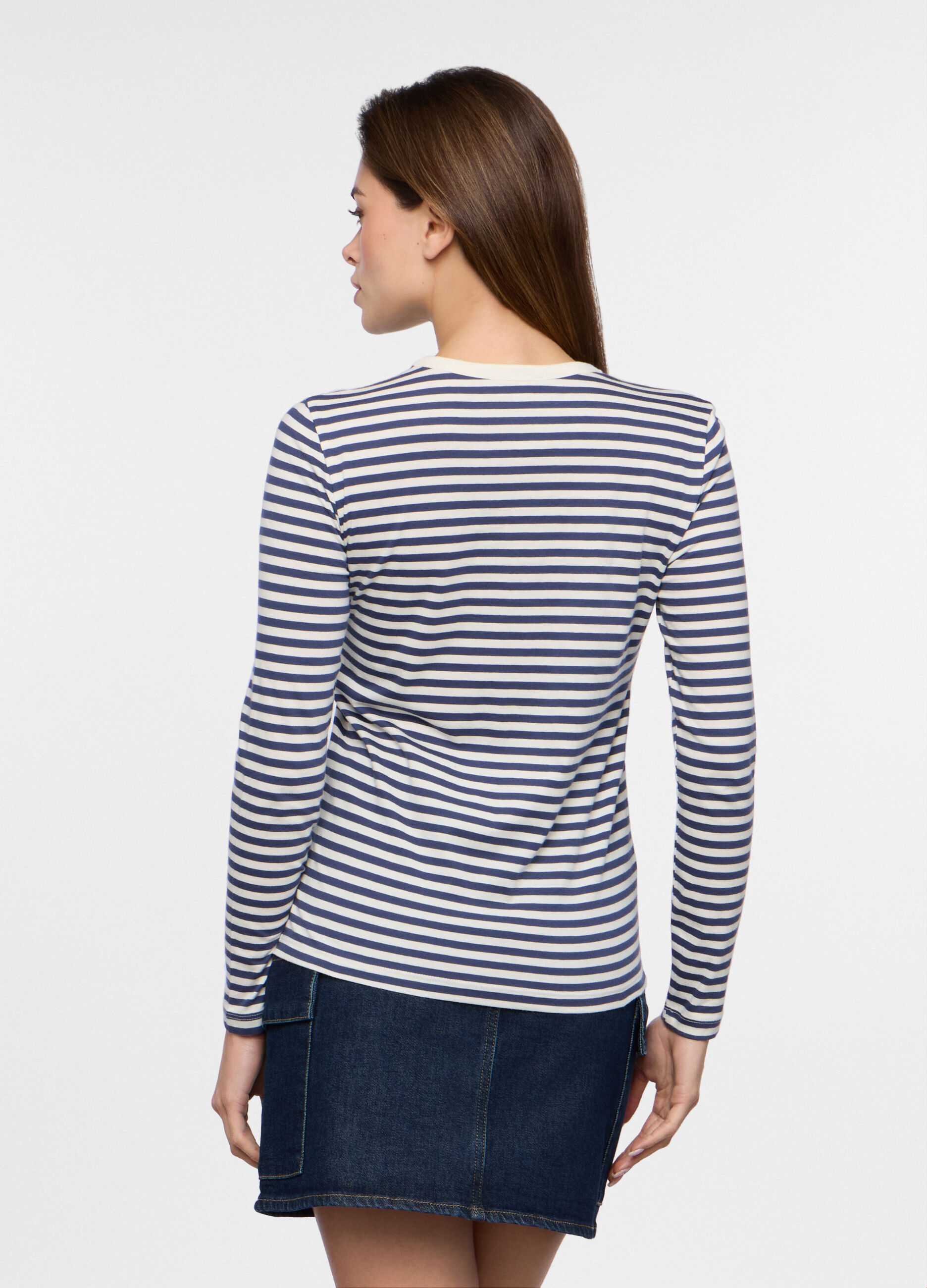 T-shirt in jersey di puro cotone donna_1