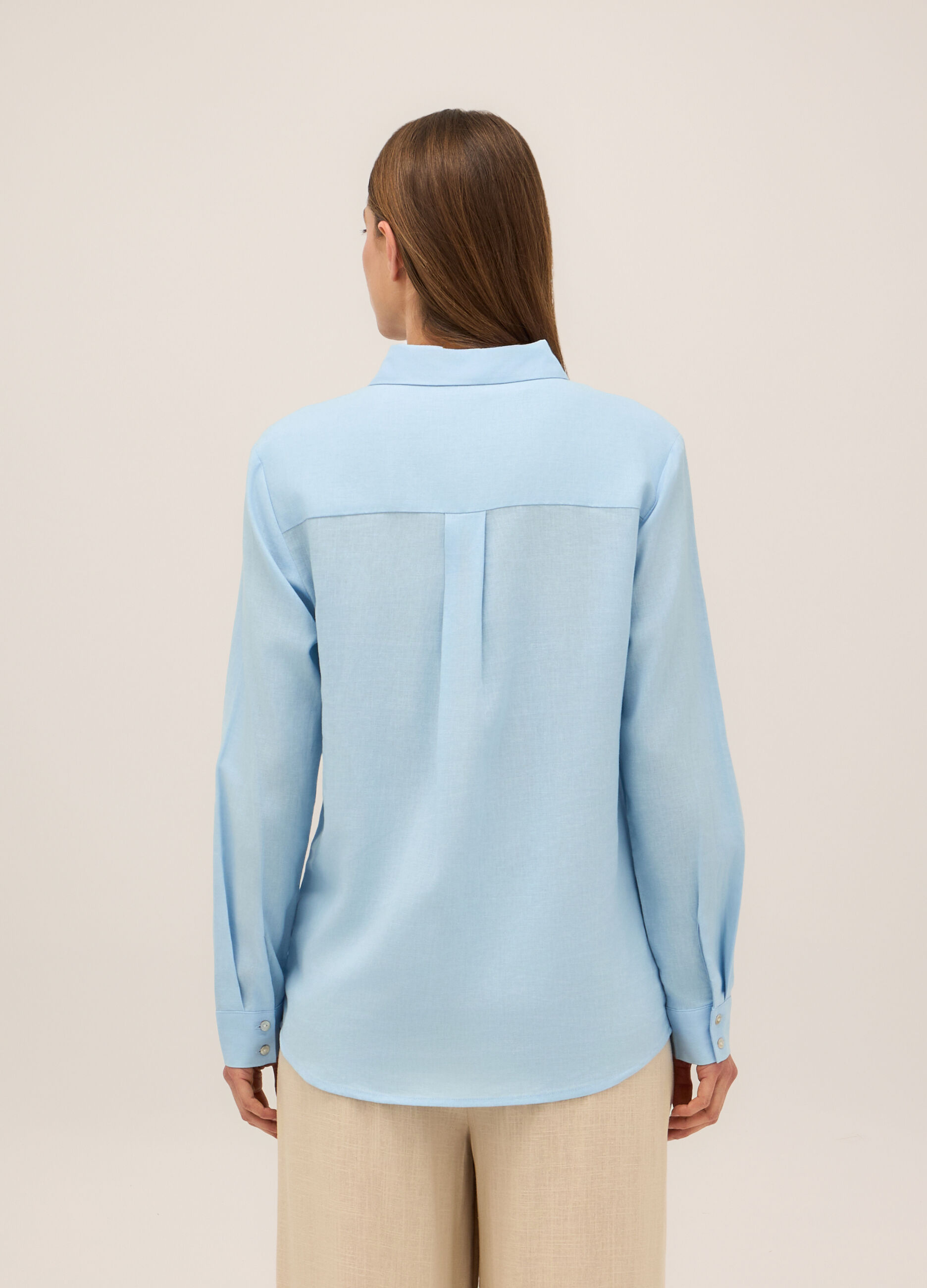 Camicia misto lino donna