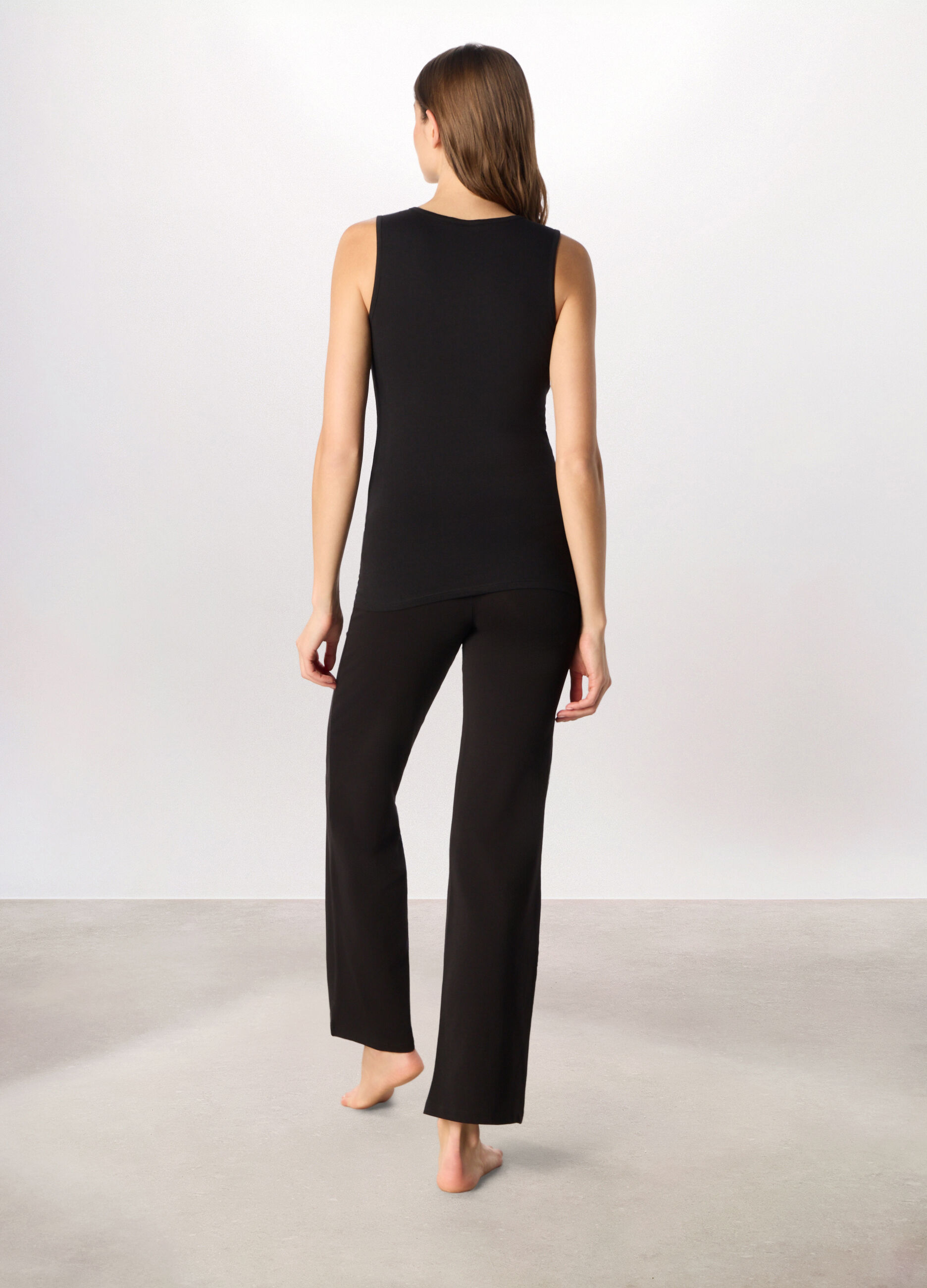 Canotta in jersey di cotone stretch donna_1