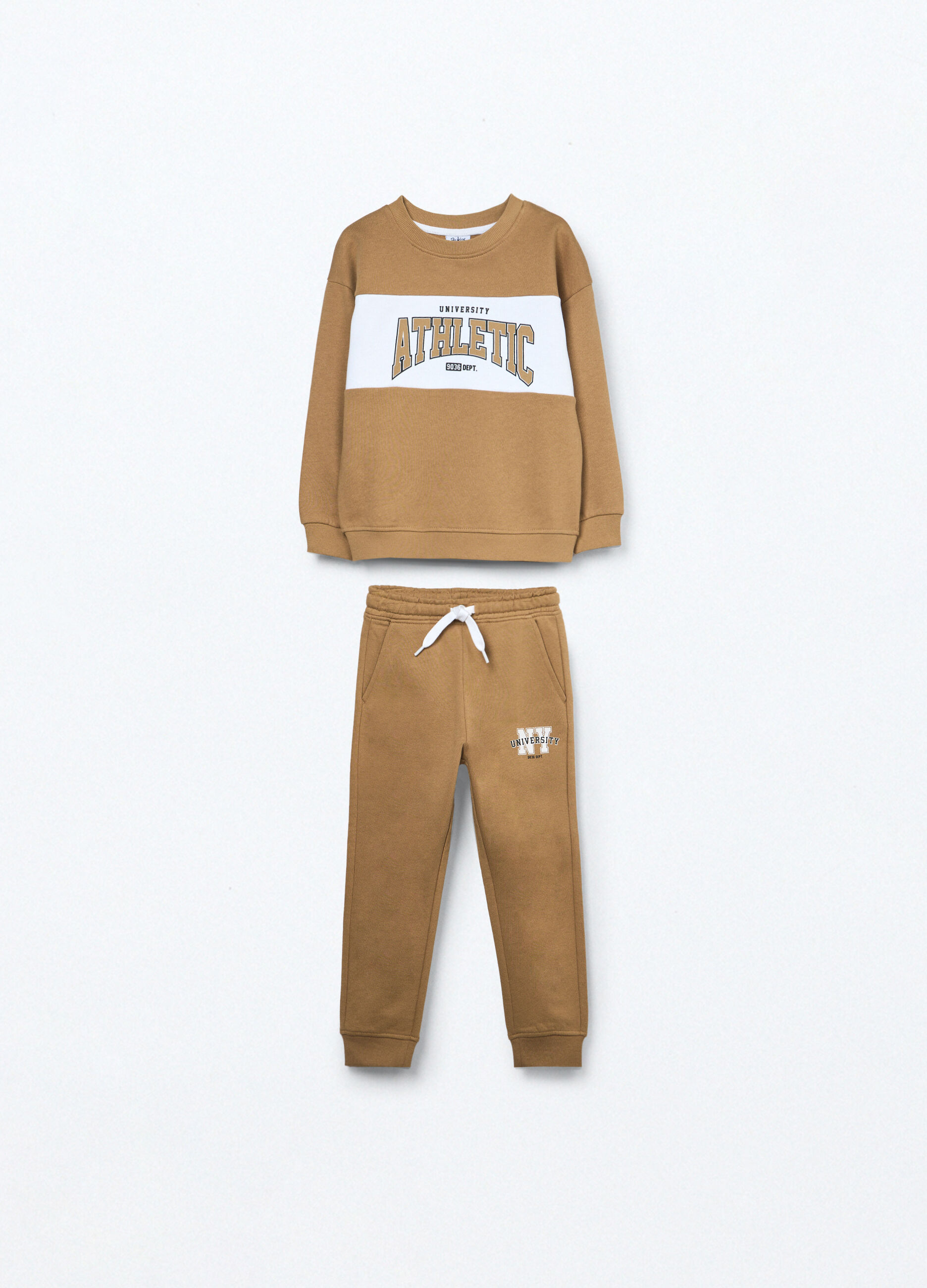 Jogging set in french terry di puro cotone bambino_0