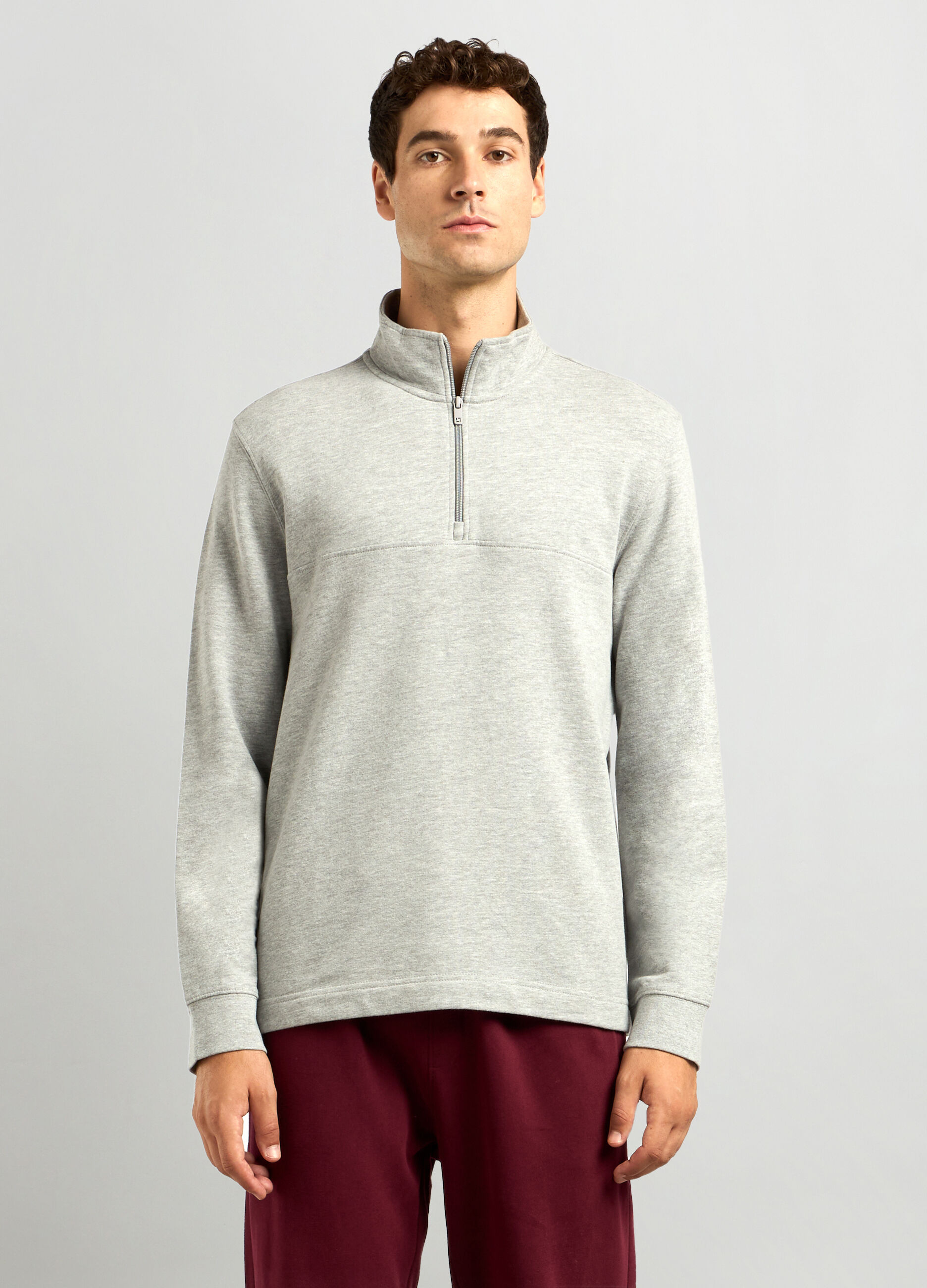 Felpa a collo alto in cotone uomo_0