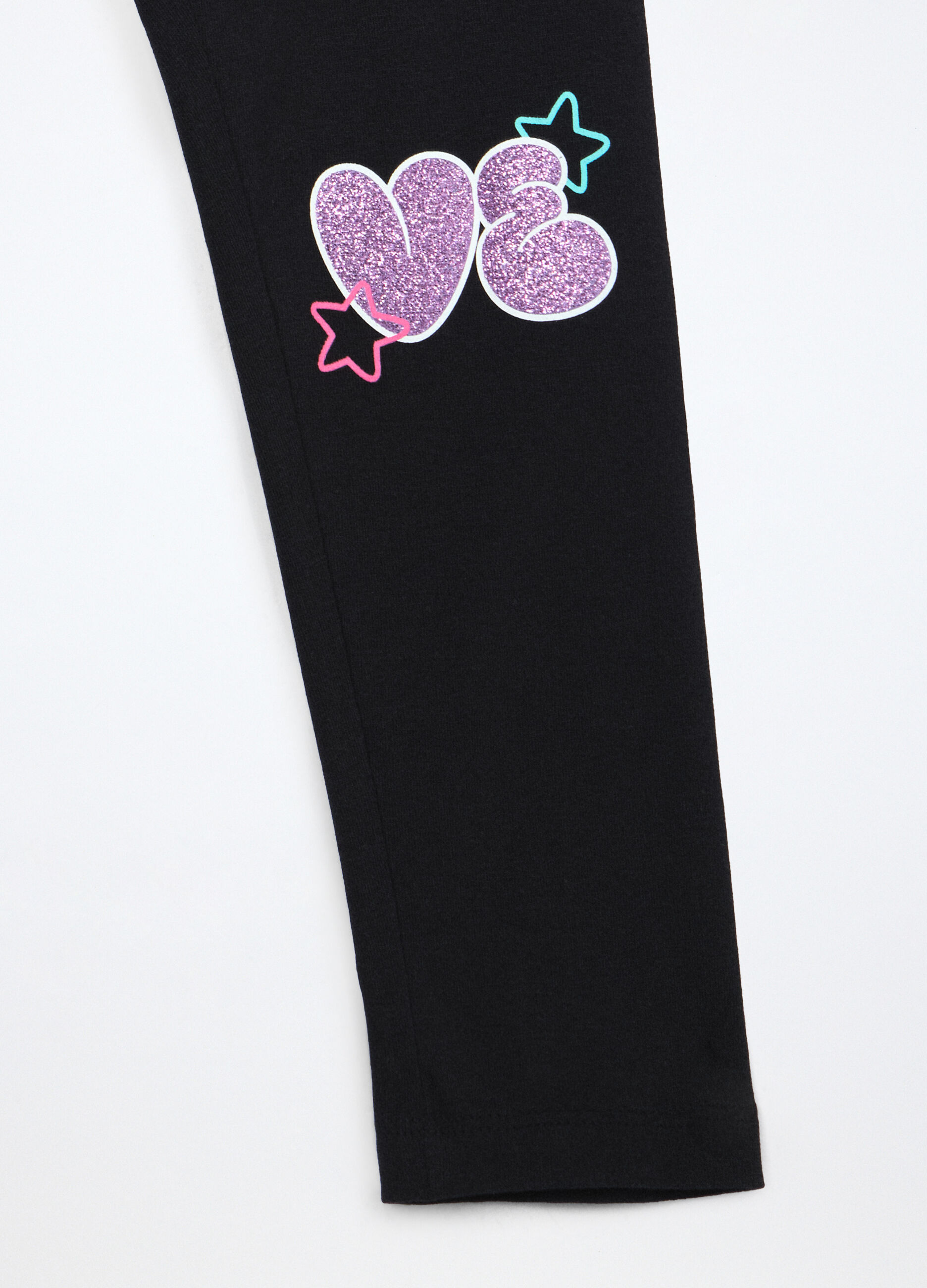 Leggings in jersey di cotone stretch bambina_2