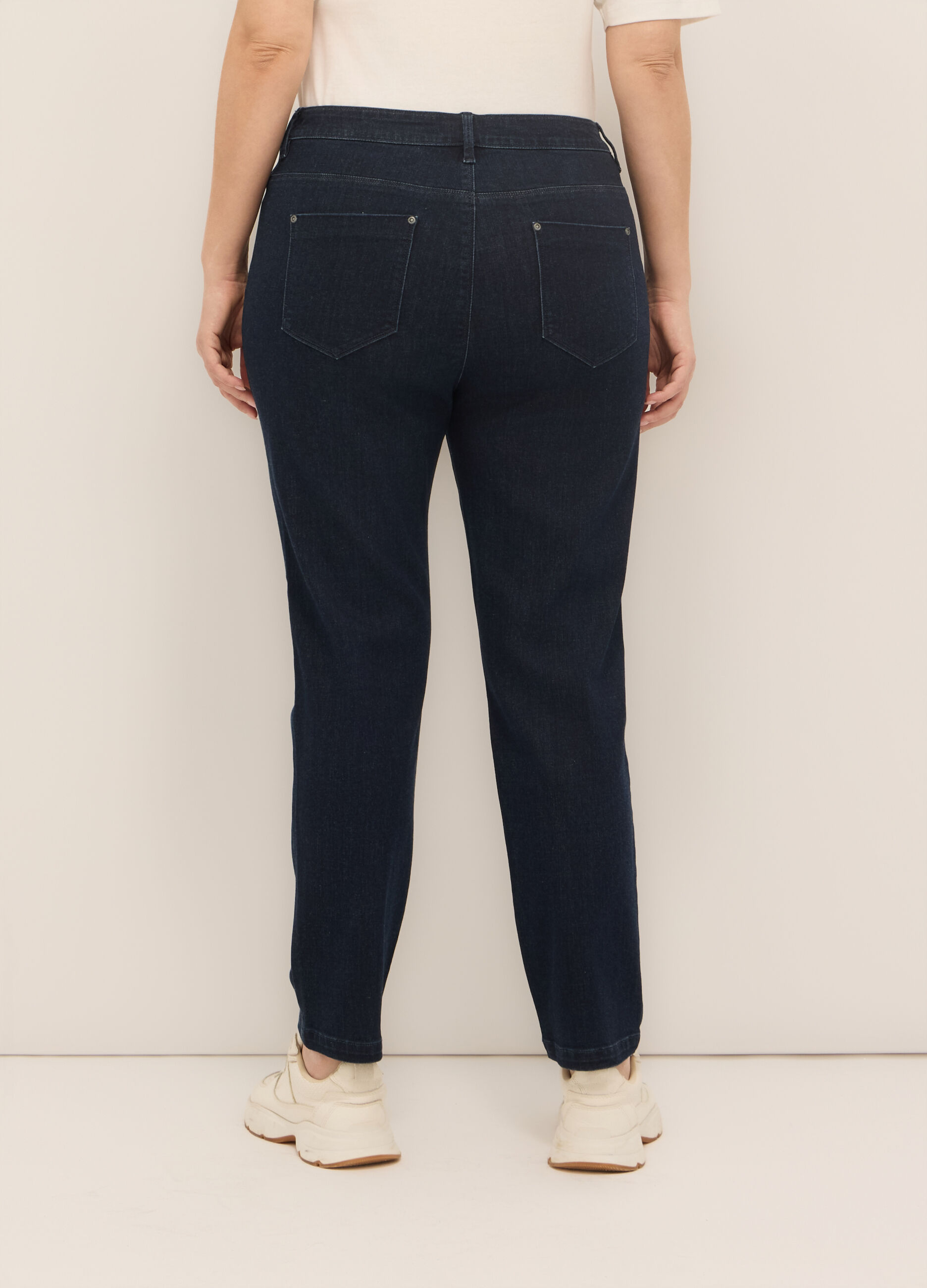 Pantaloni in stretch denim donna curvy _1