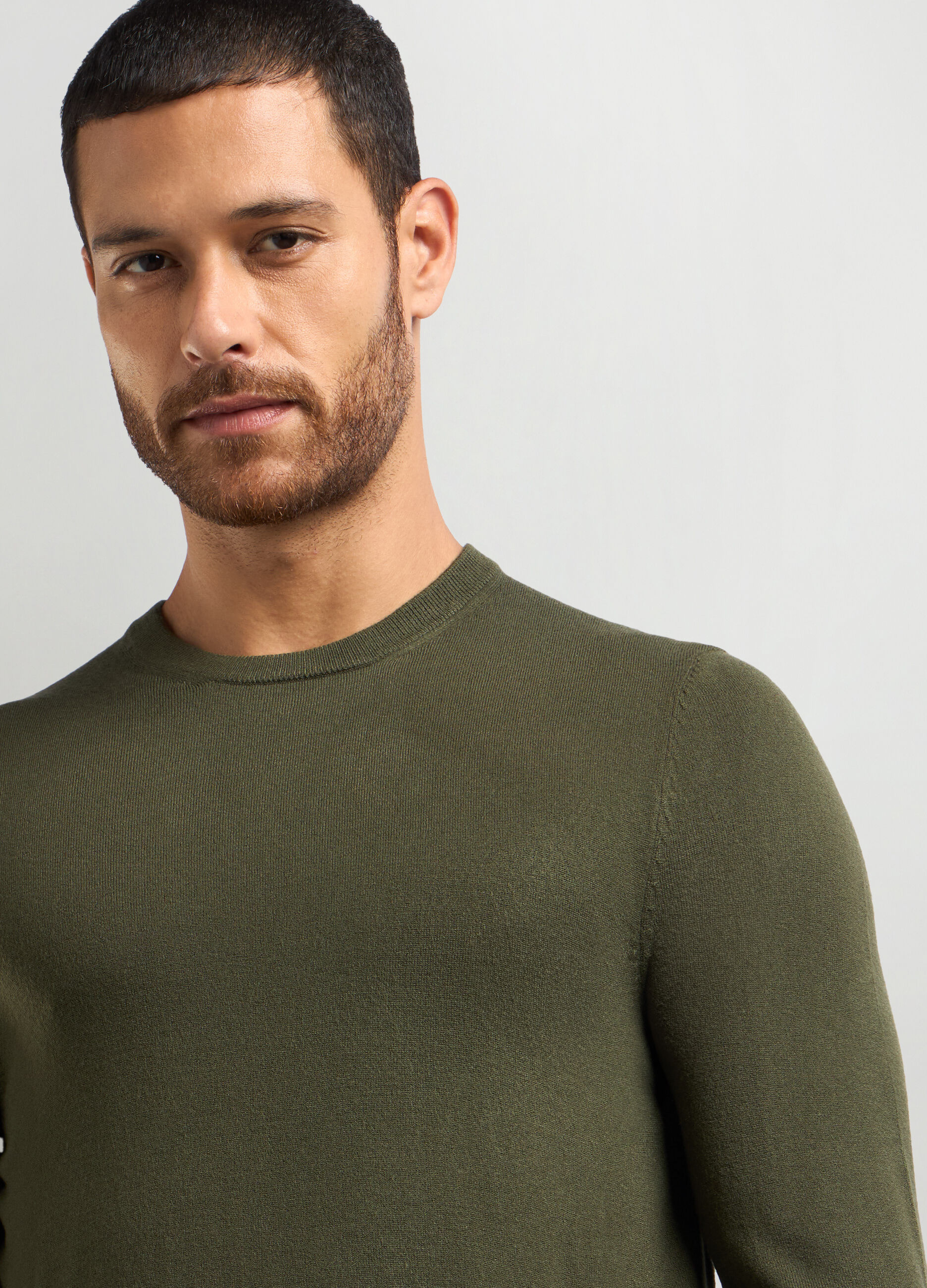 Maglione girocollo maglia rasata uomo_2