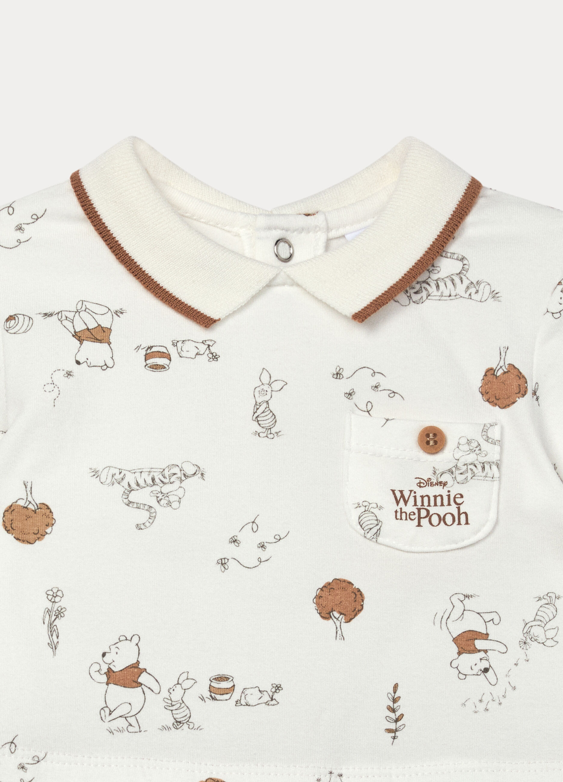 Tutina corta Disney in jersey di misto cotone neonato_2