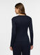 T-shirt girocollo in costina donna_1